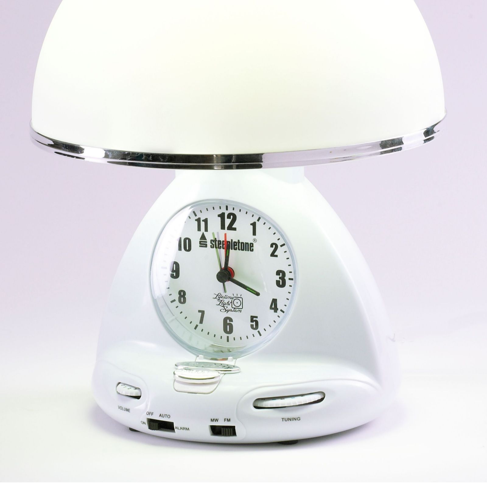 Steepletone STLCR1 LED Light Analogue Clock Radio Alarm QVC UK