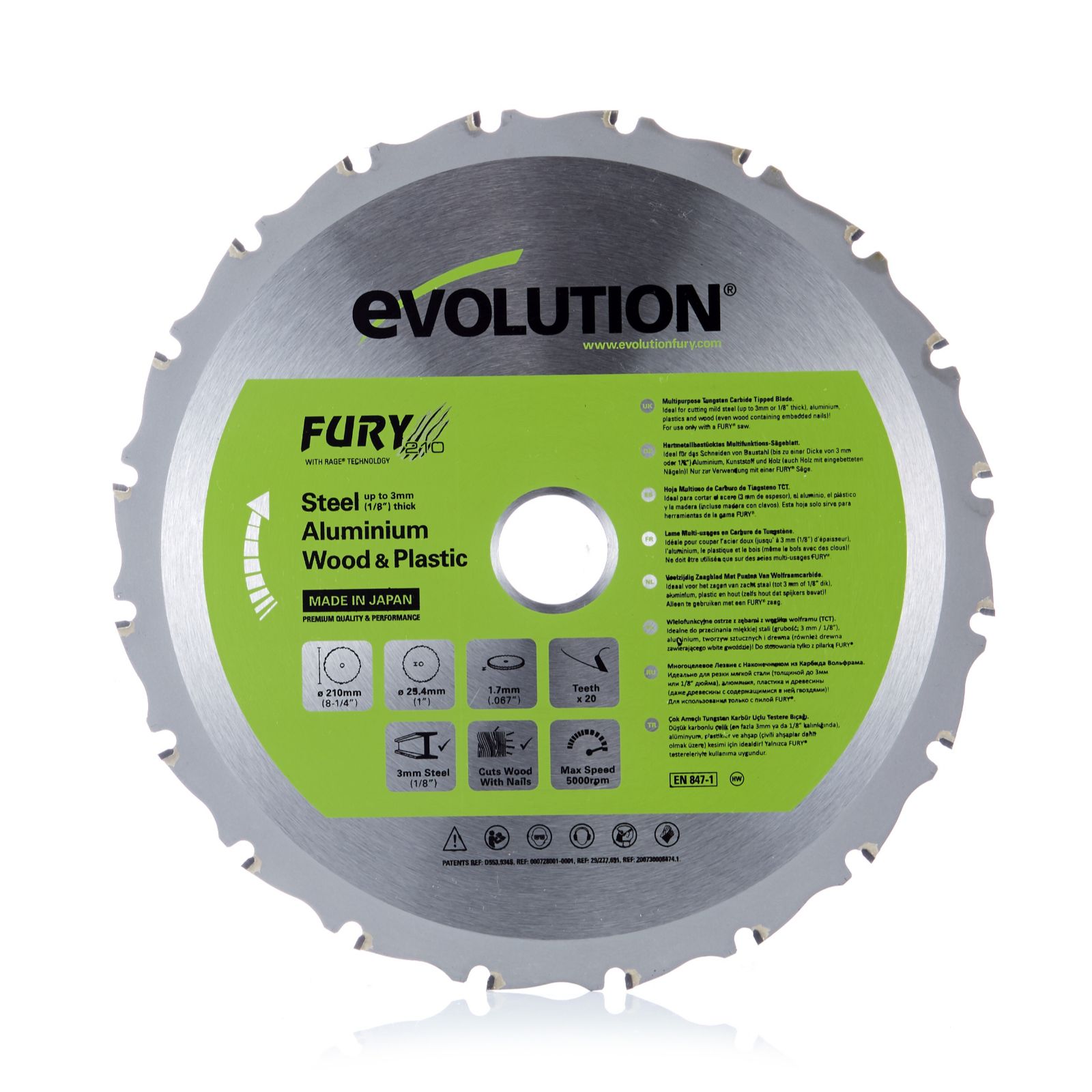 Evolution Fury 3 B Saw with 3 TCT Multi Purpose Blades QVC UK