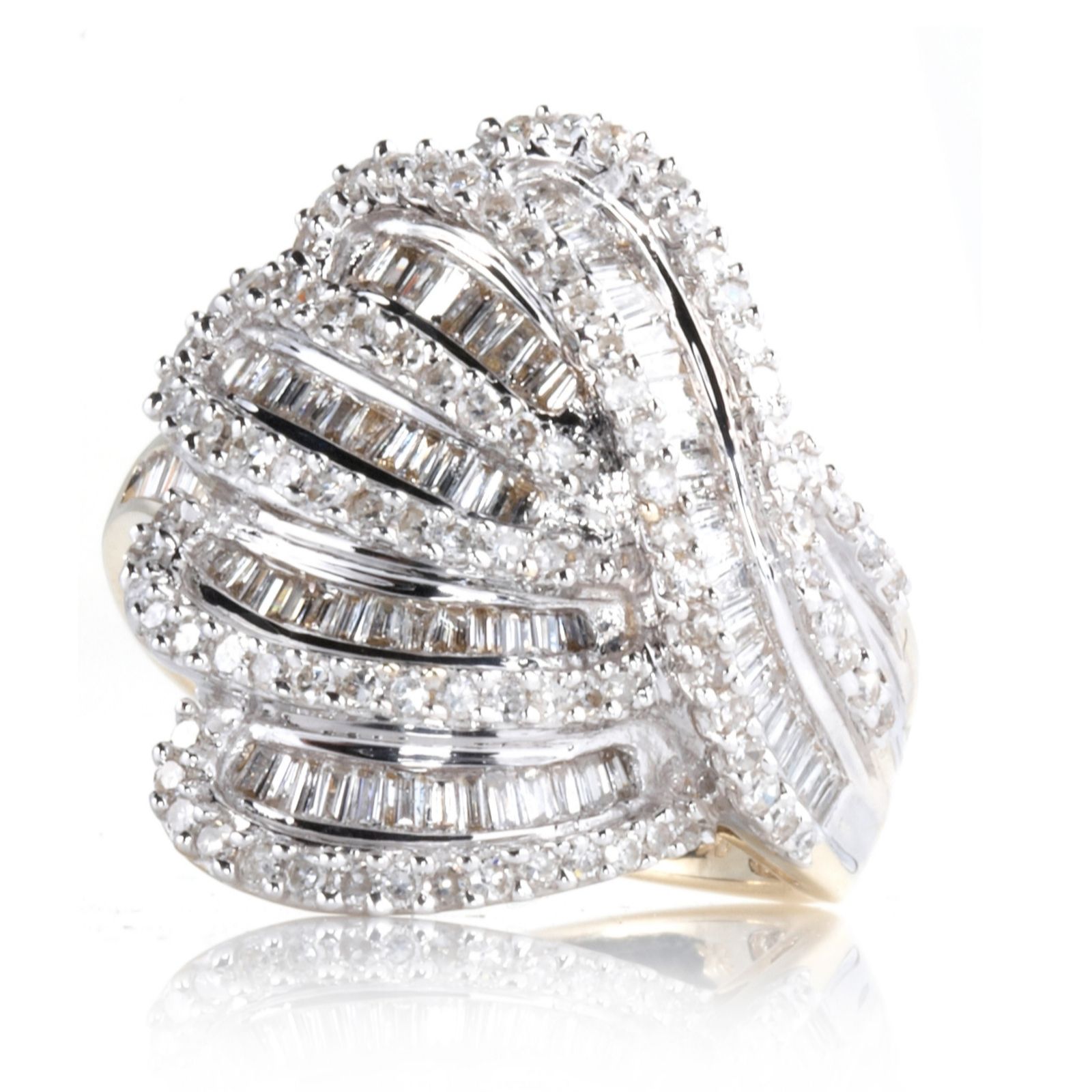 1ct Diamond Fan Ring 9ct Gold QVC UK