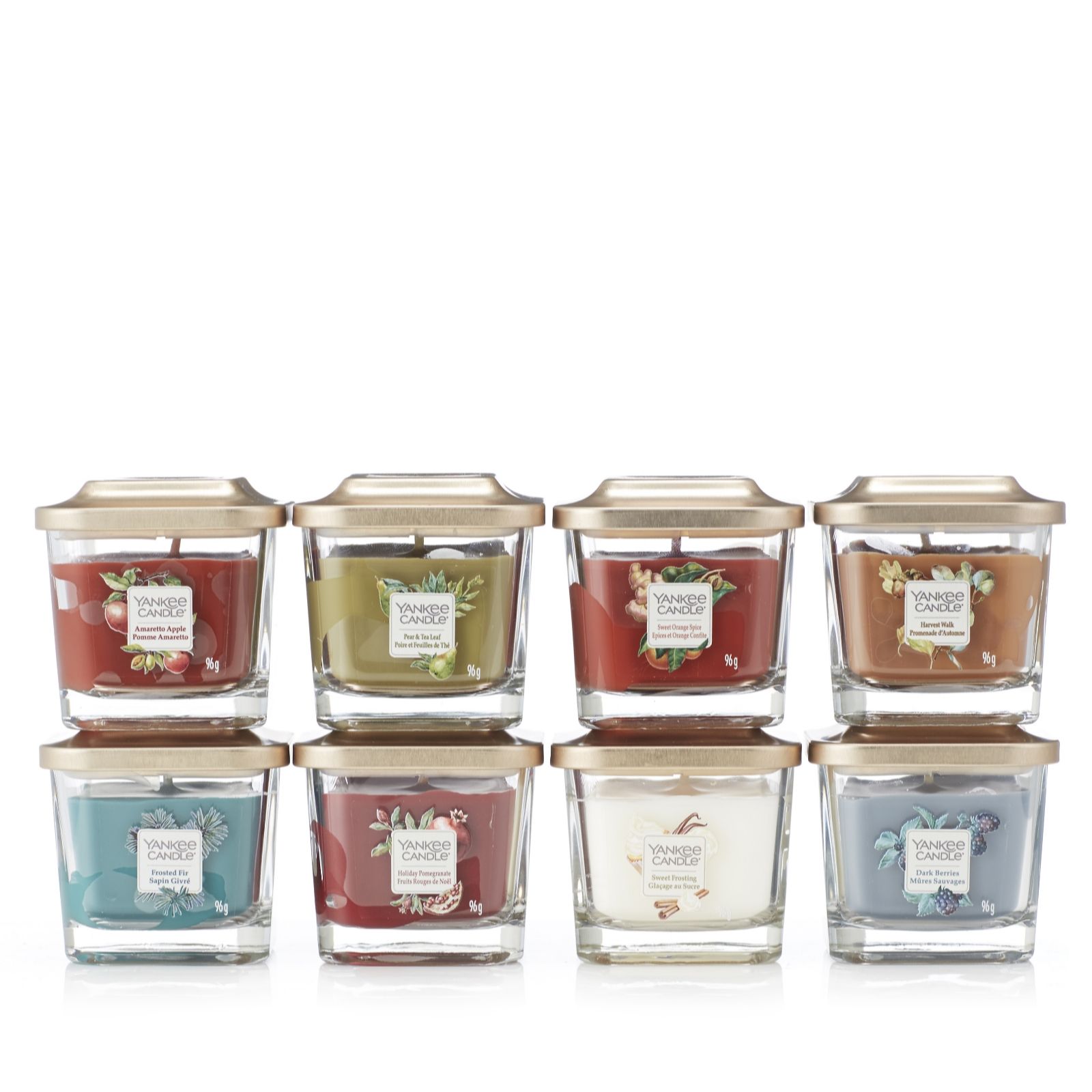 Yankee Candle Set of 8 Small Elevate Jars QVC UK