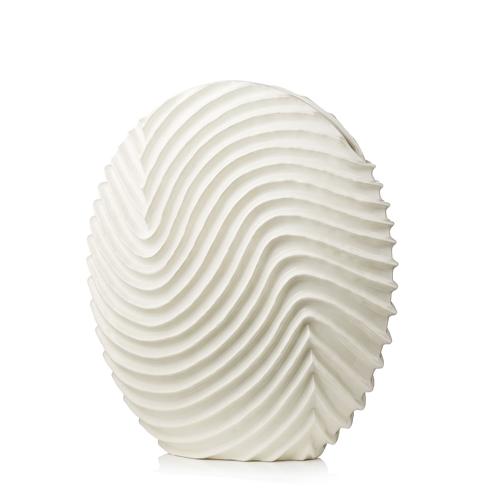 K By Kelly Hoppen Oasis Ripple Vase Qvc Uk