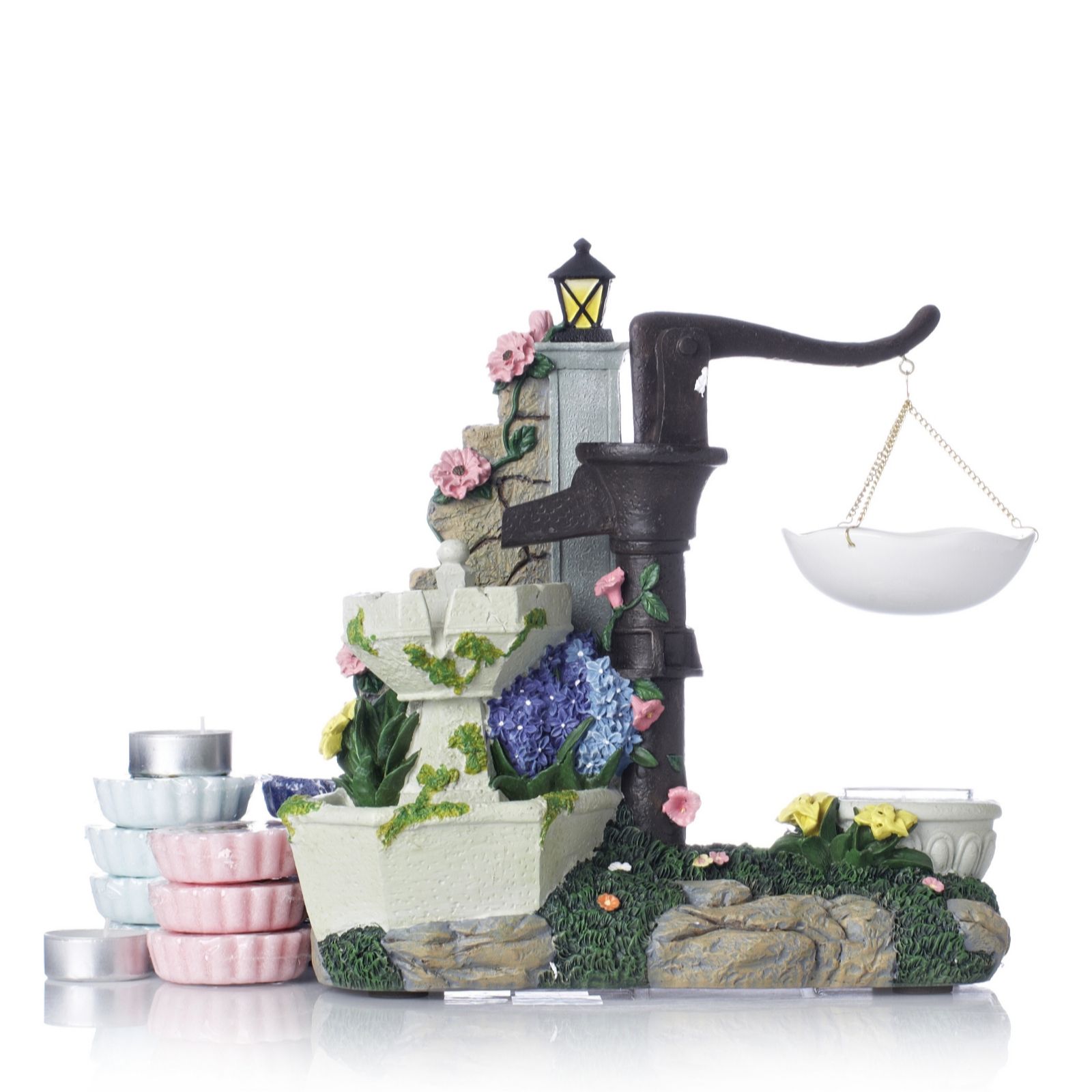 Yankee Candle Water Fountain Hanging Tart Warmer with 12 Wax Tarts QVC UK