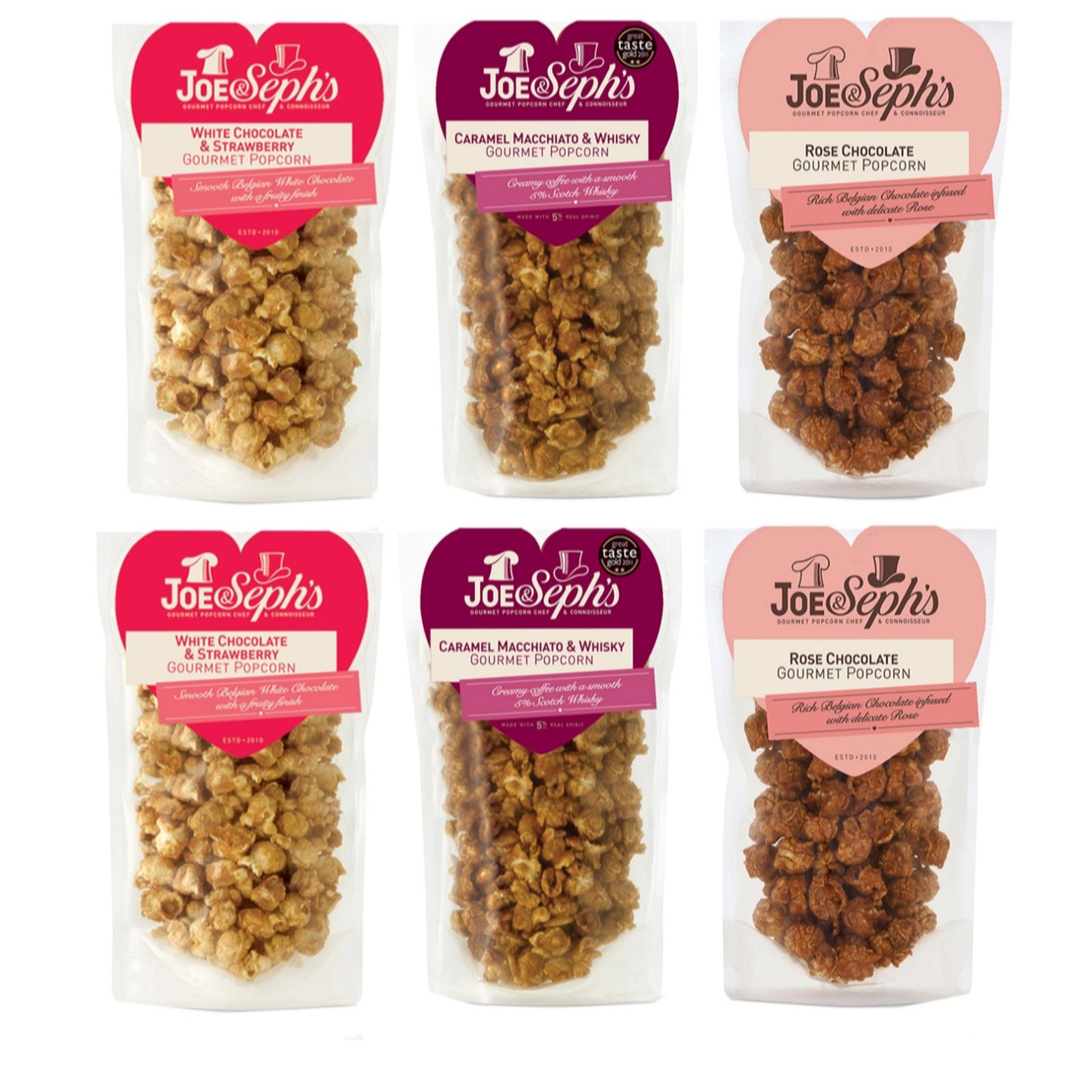 Joe & Seph's 6 Piece Big Bag Gourmet Popcorn QVC UK