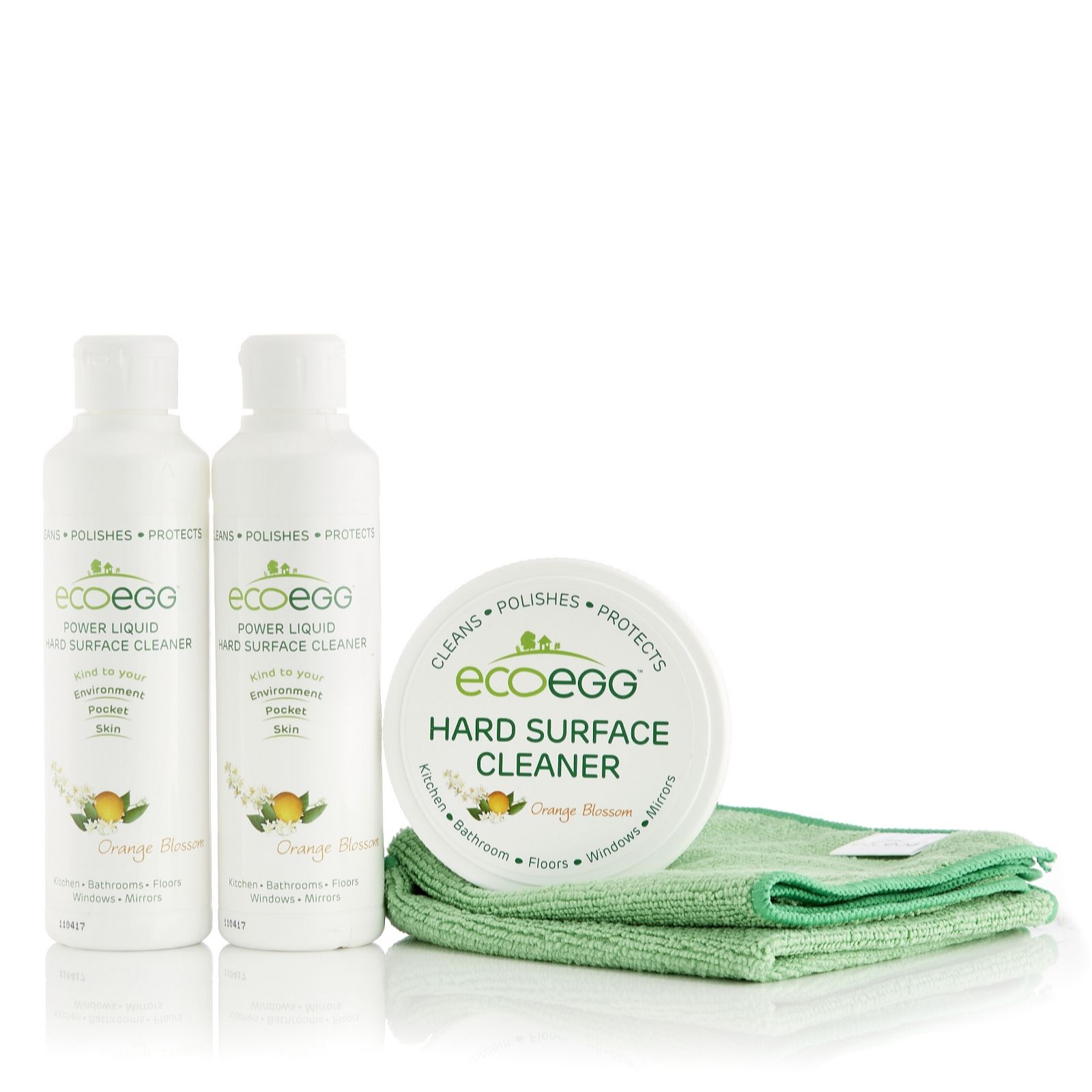 Ecoegg Hard Surface Clay & Liquid Cleaner with Microfibre Cloths QVC UK