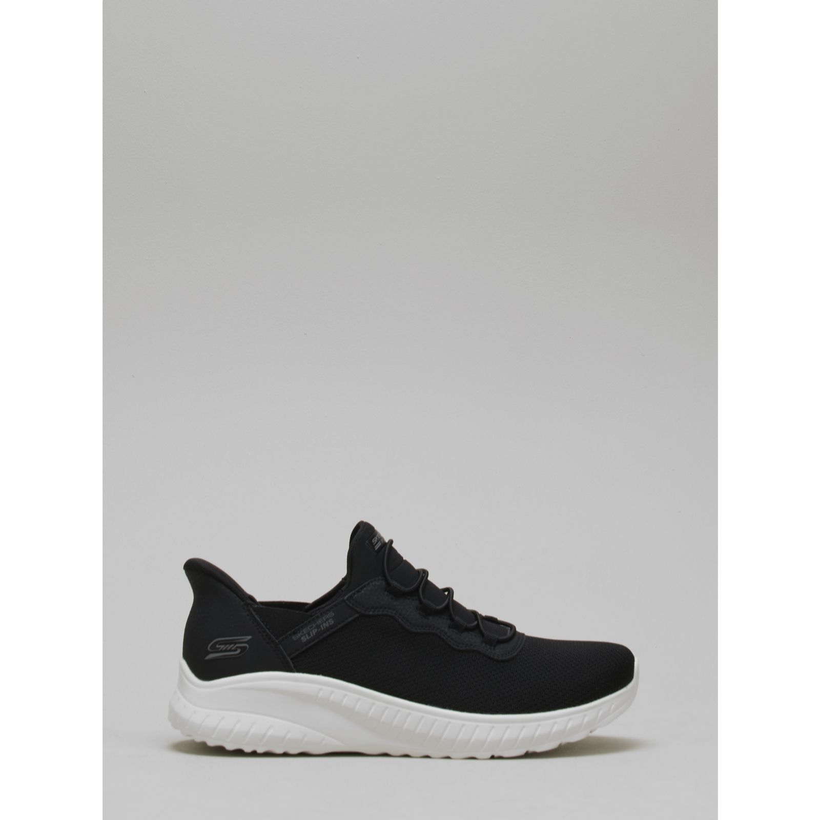 Skechers Black,Black Bobs Squad Slip-Ins Trainer