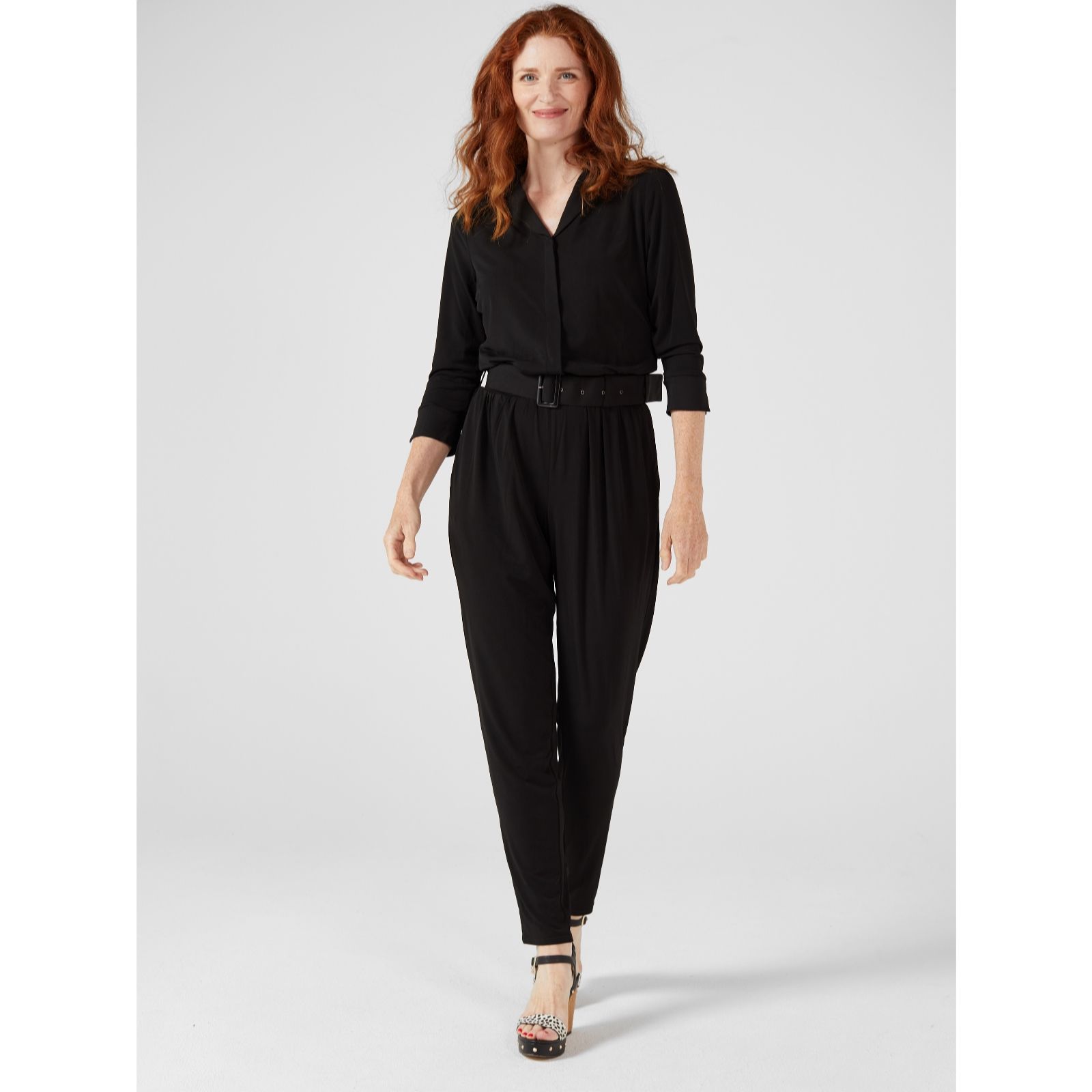 Ruth Langsford Revere Collar Jumpsuit Standard