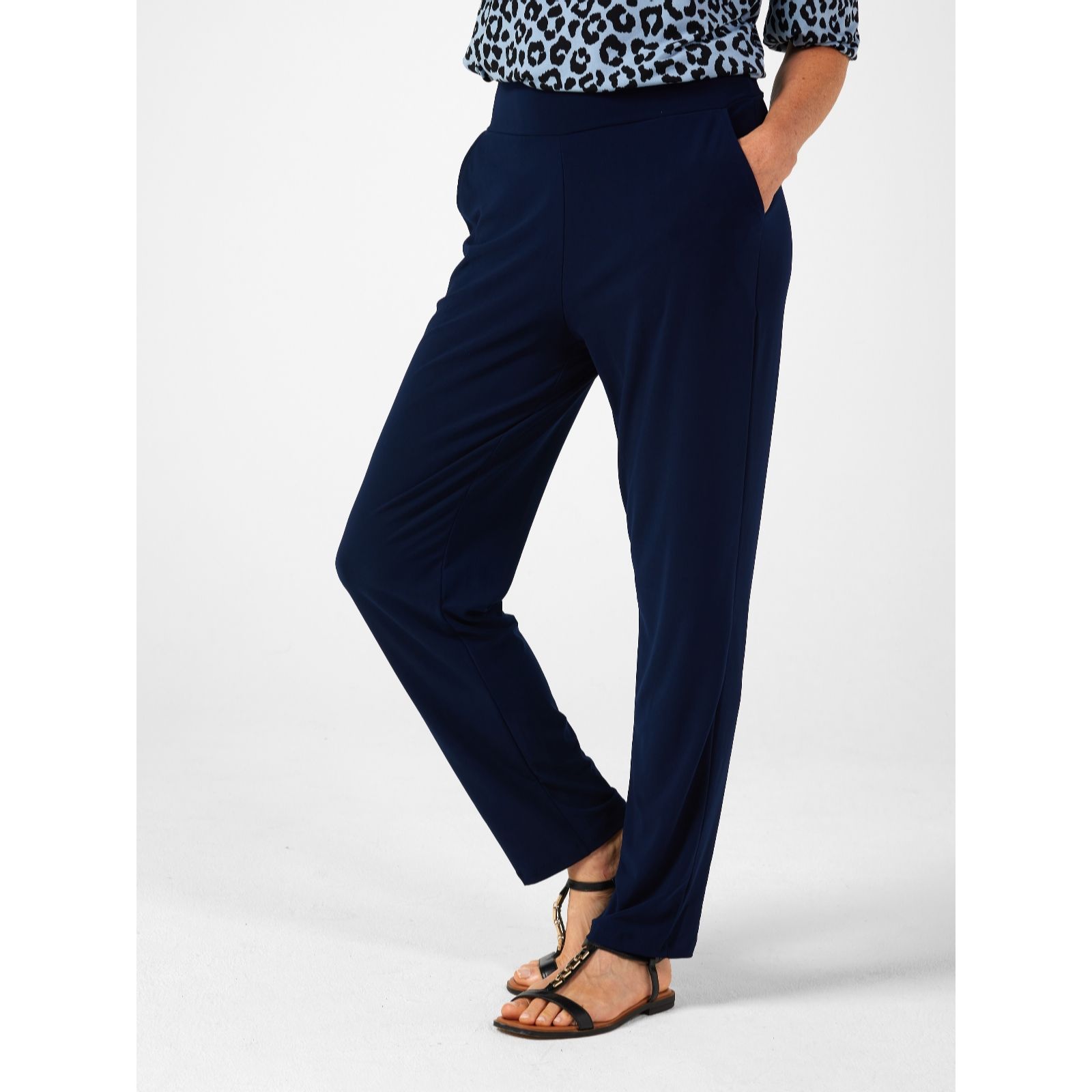 Kim & Co Sage Deluxe Brazil Jersey Narrow Leg Trousers Standard