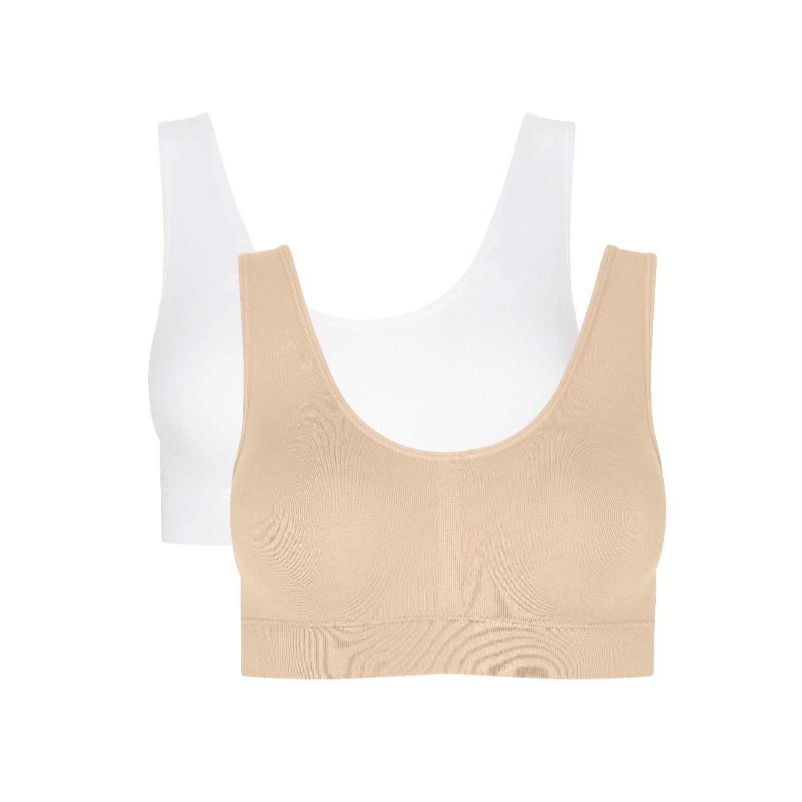 Jockey Black,White Modern Micro Seamfree Padded Bralette 2 Pack
