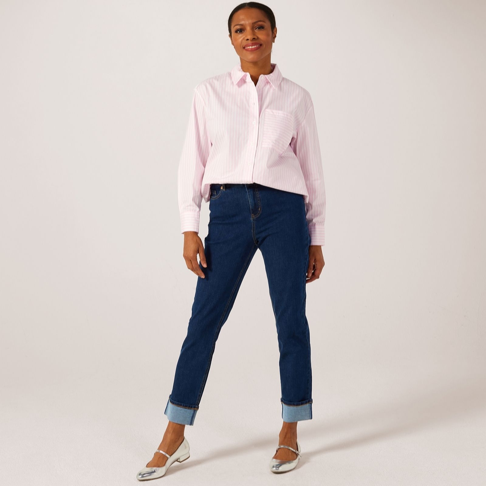 Ruth Langsford Indigo Turn Up Jeans Tall