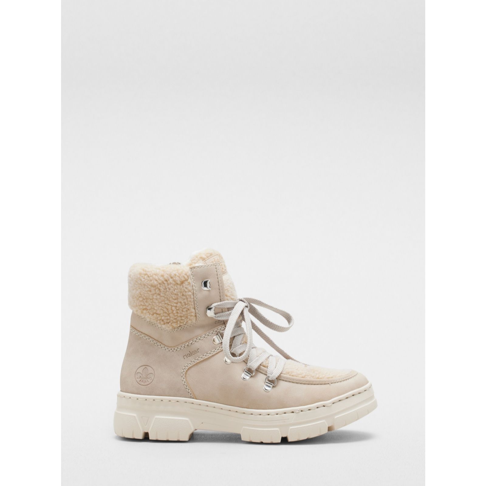 Rieker Women's Beige Faux Fur Boot