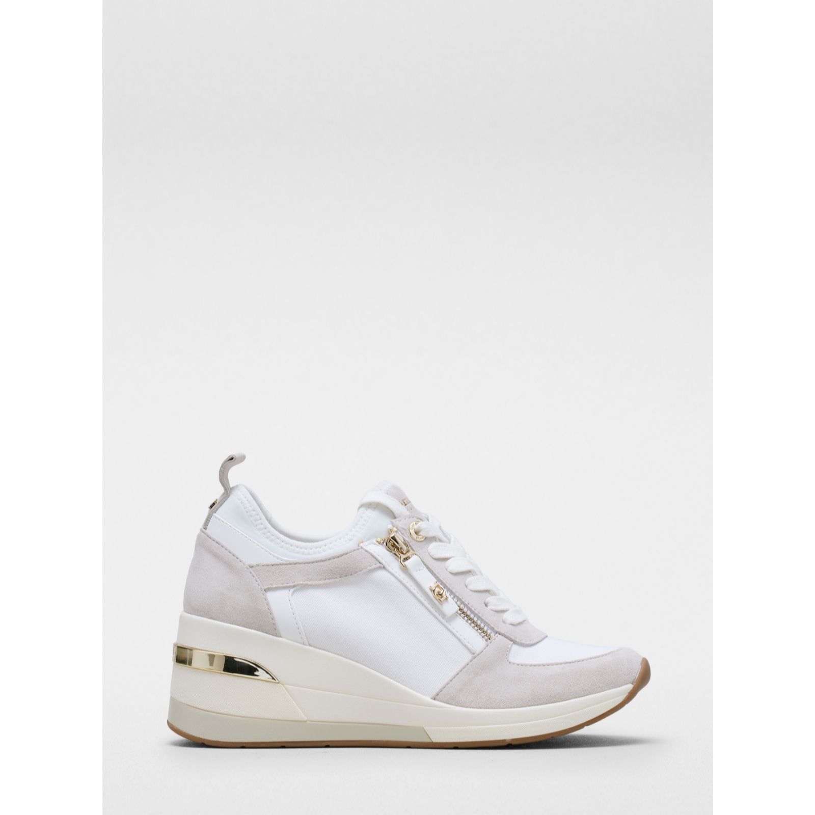Dune Cream London Eilin Lace Up Wedge Trainer