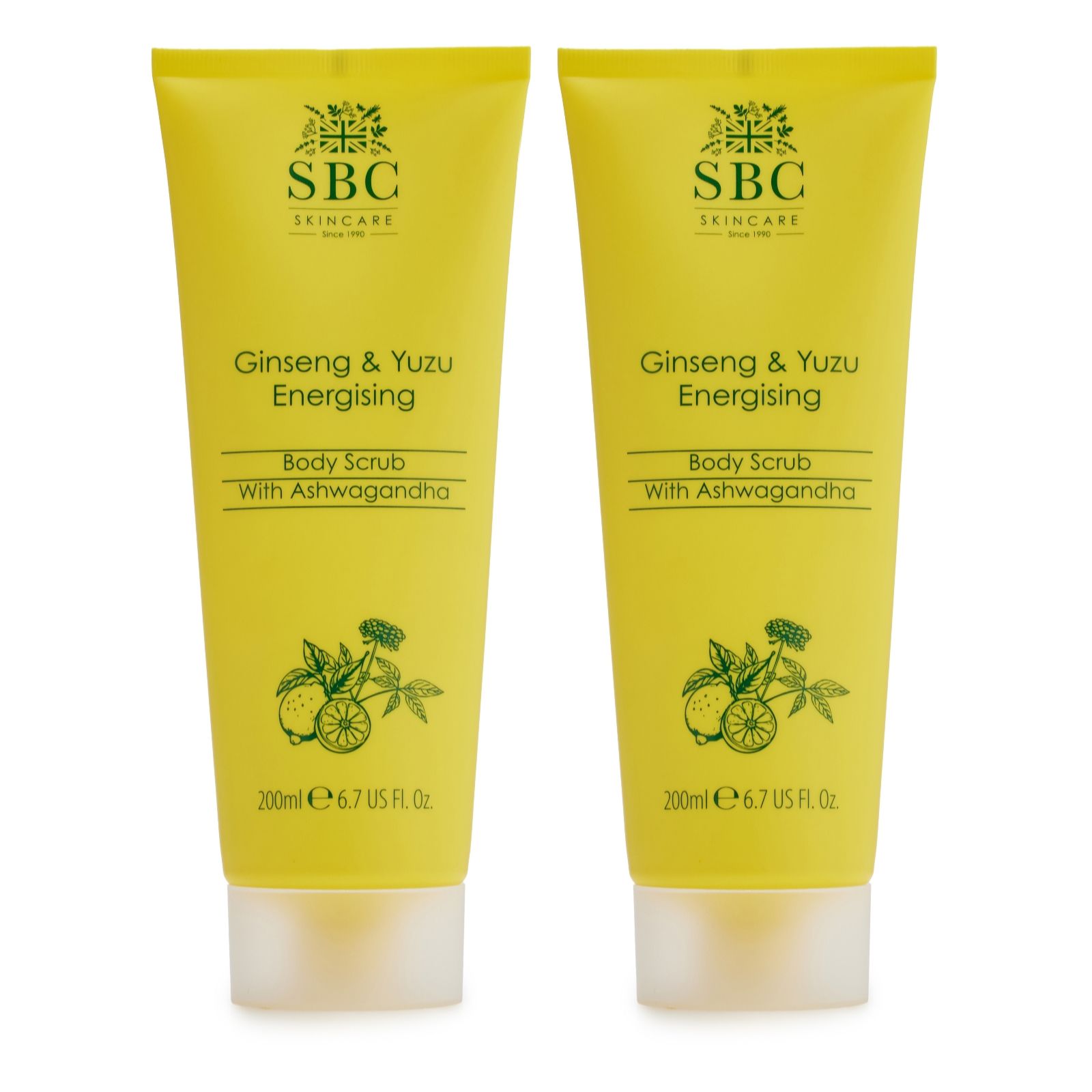 Sbc Ginseng & Yuzu (With Holy Basil) Body Scrub 200Ml Duo