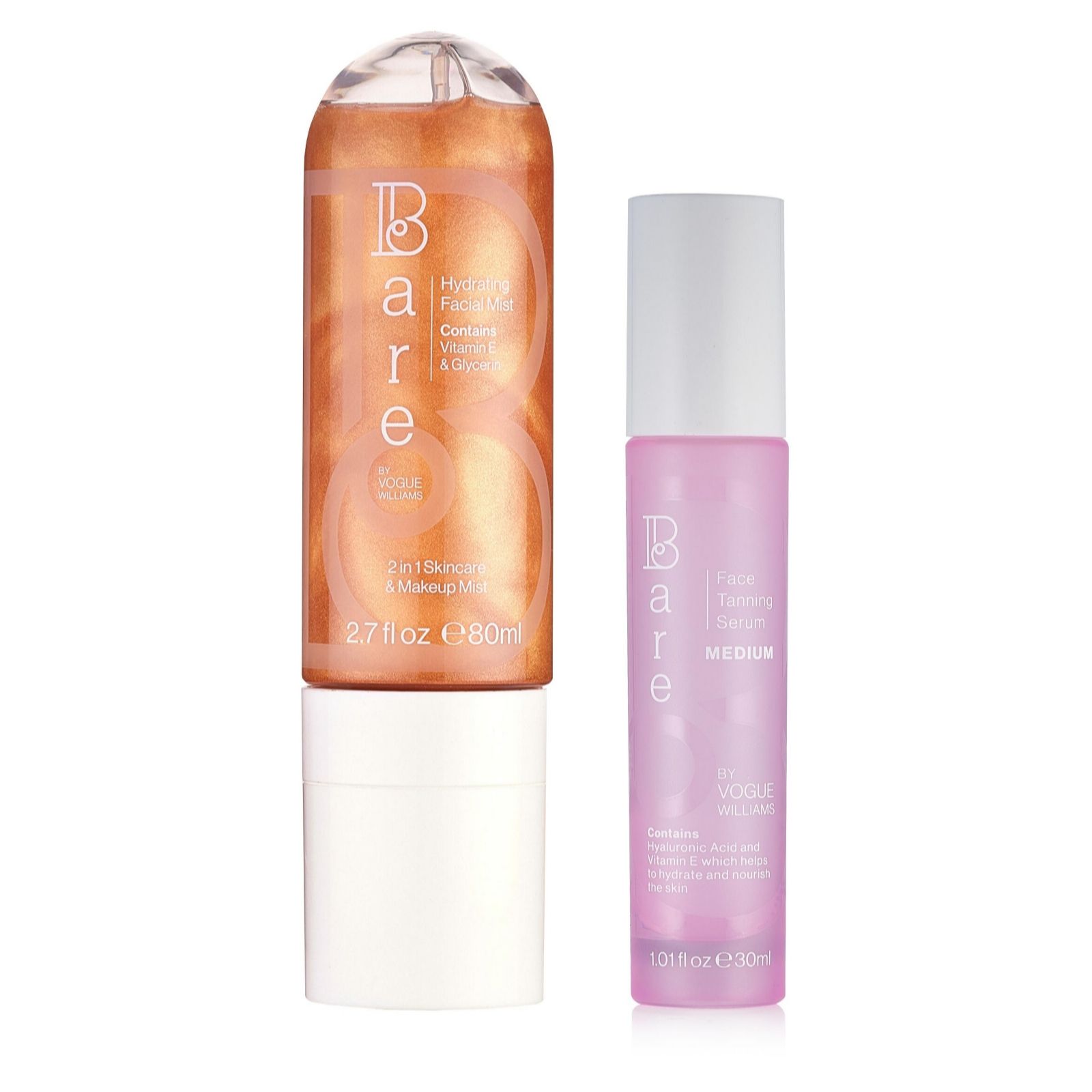 Bare By Vogue 2 Piece Hydrating Facial Mist & Serum Tan Collection