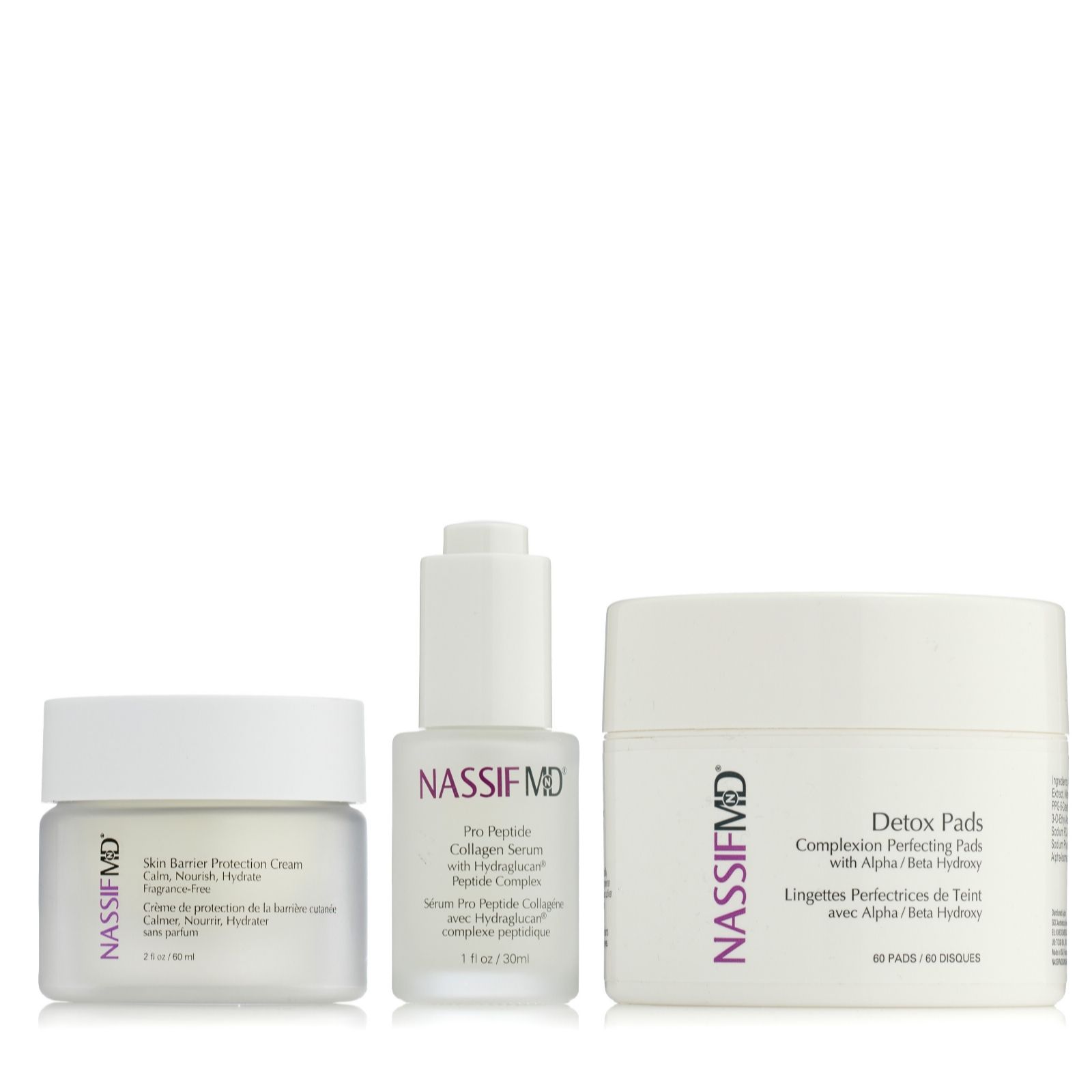 NassifMD Detox, Firm, Hydrate & Protect 3 Piece Collection
