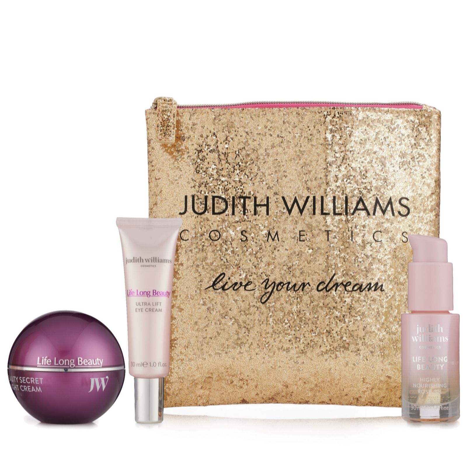 Judith Williams Life Long Beauty 3 Piece Collection with Gift Bag