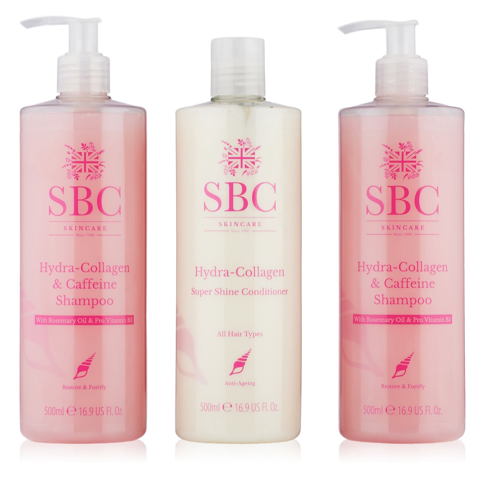Sbc Hydra-Collagen & Caffiene Hair Trio