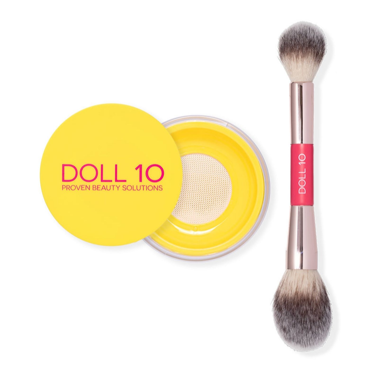 Doll 10 Yellow Dollskin Brightening Powder & Brush