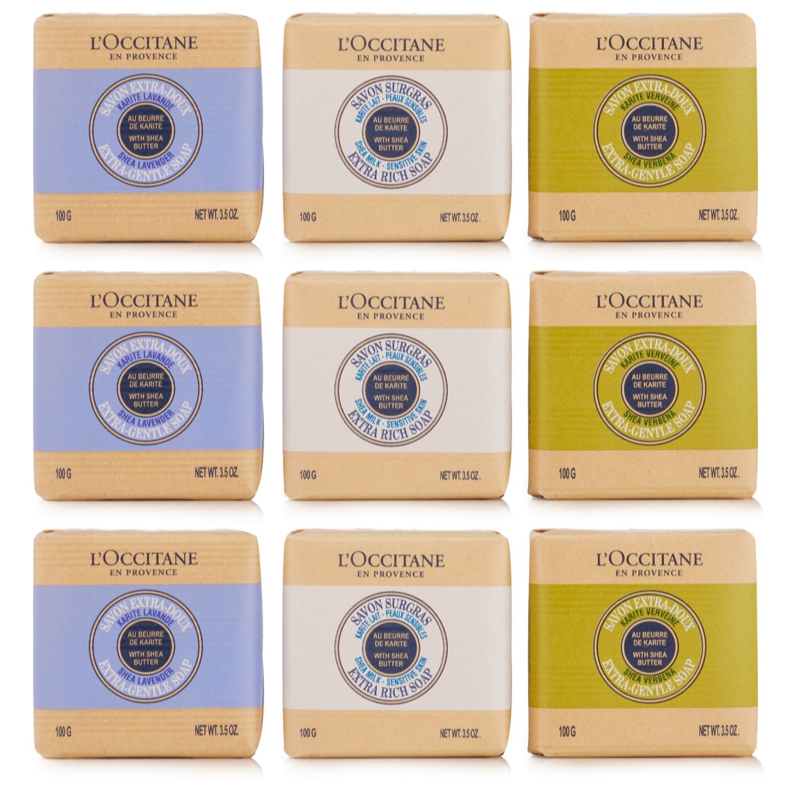 L'occitane Lavender 9Pc Scents Of Shea Soap Collection