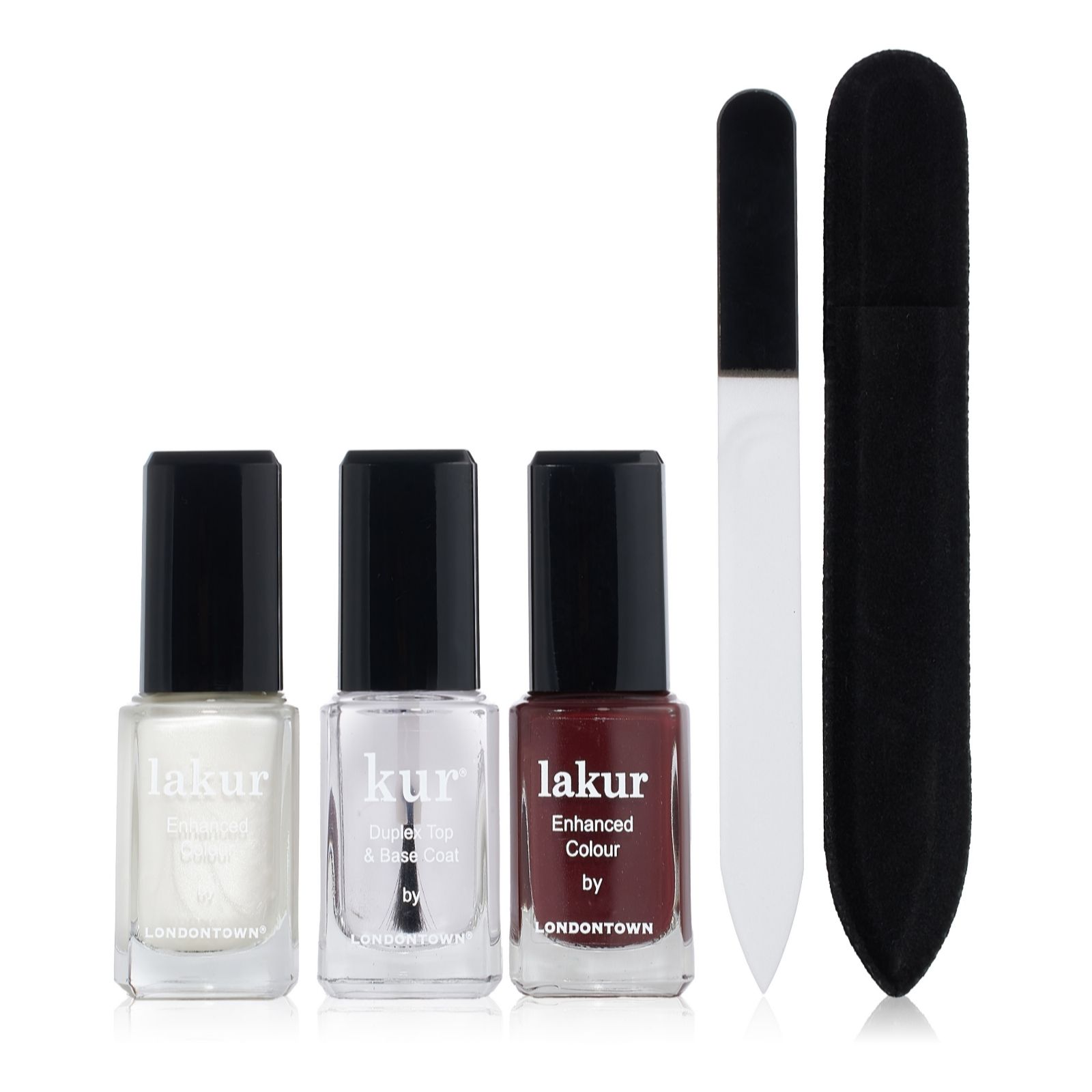 Londontown Purple/White Frosted Elegance Collection With Nail File