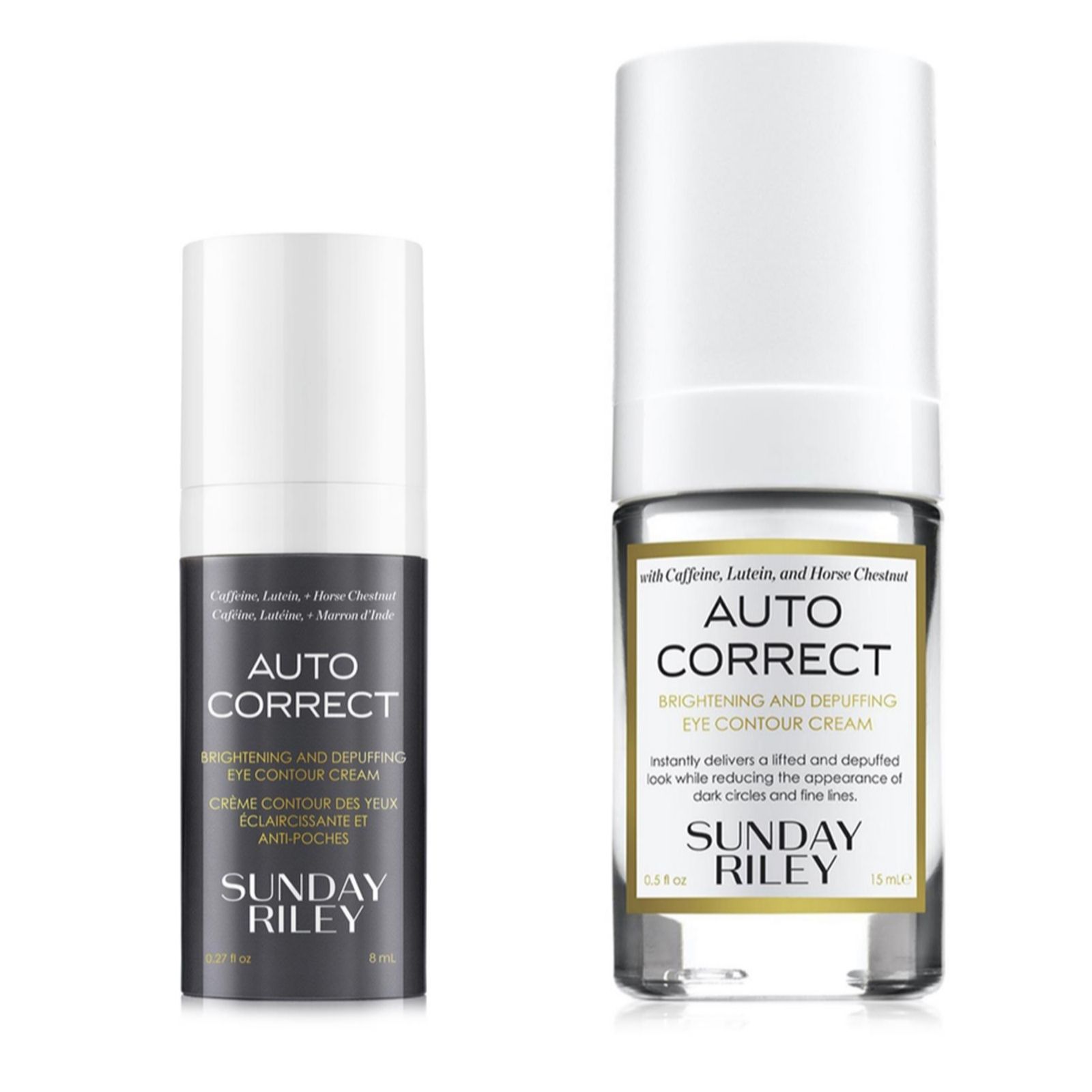 Sunday Riley Auto Correct Brightening Eye Cream Home & Away Set