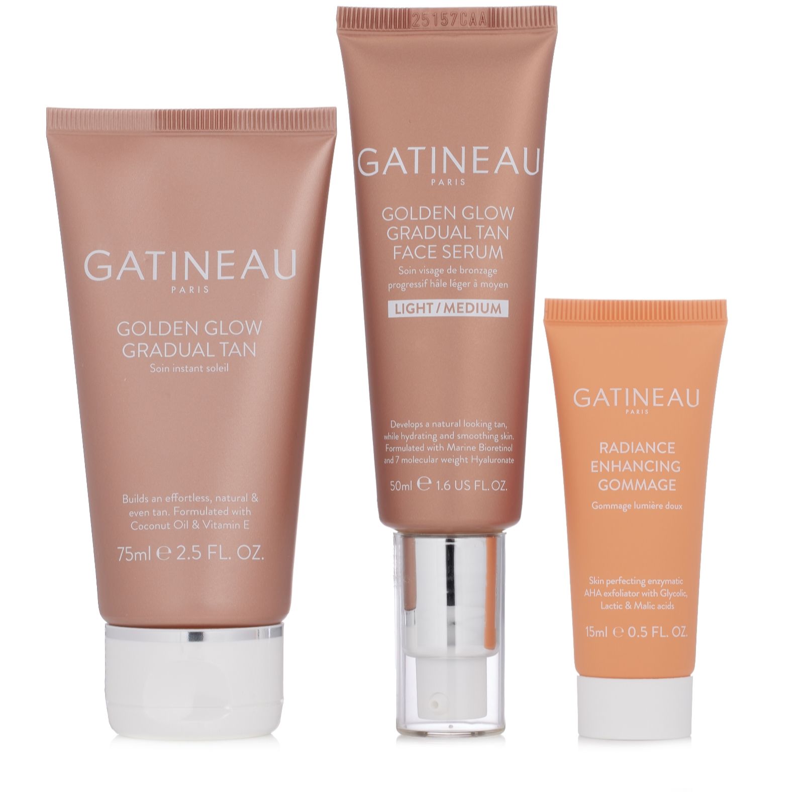 GATINEAU Golden Glow Face Serum and 75ml Body Collection