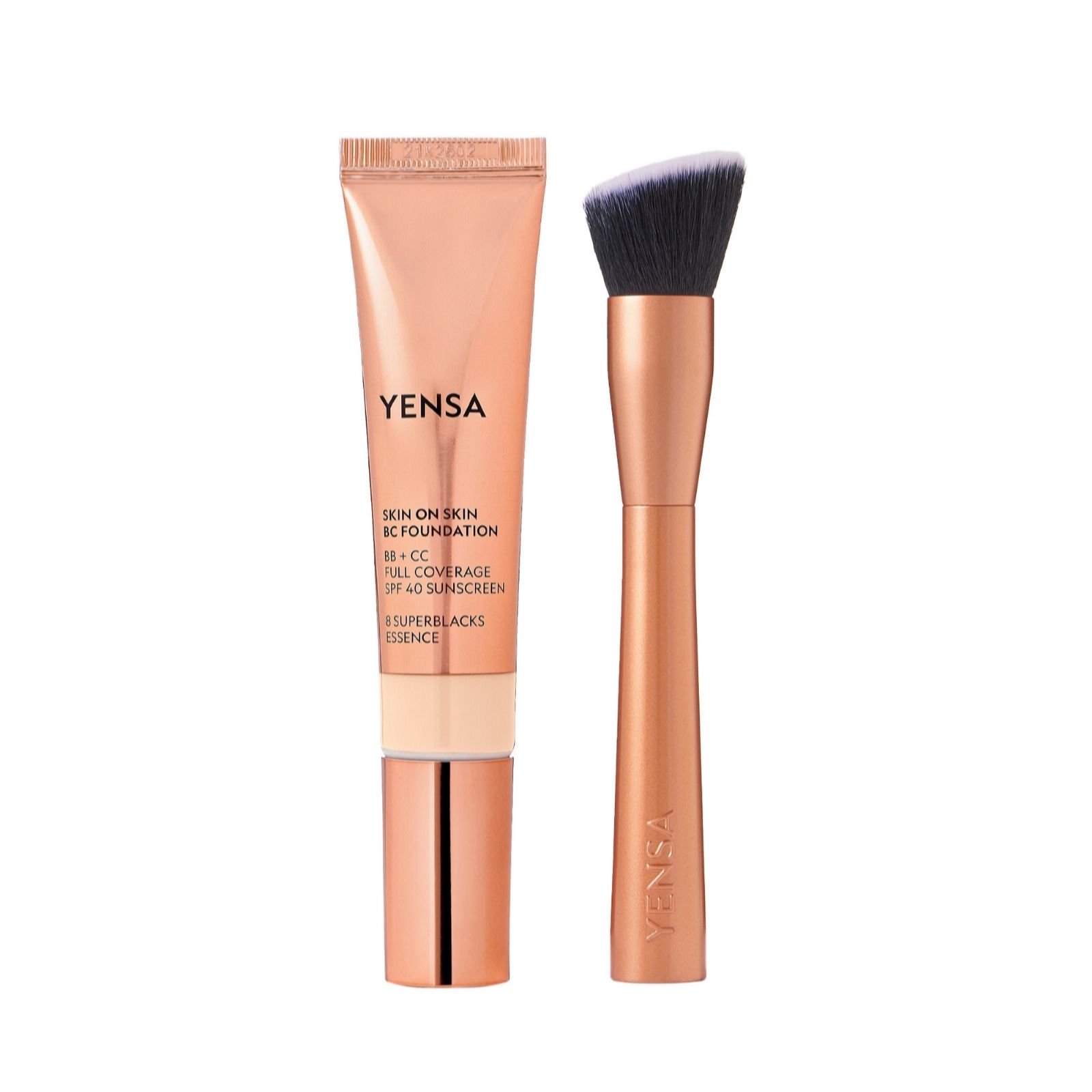 Yensa Skin on Skin BC Foundation SPF 40 30ml & Brush