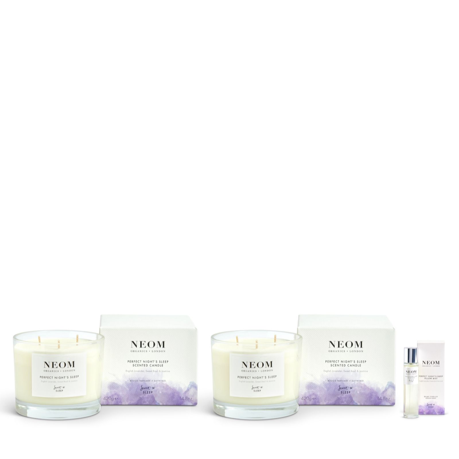 Neom 3 Wick Candle Duo & Pillow Mist Collection