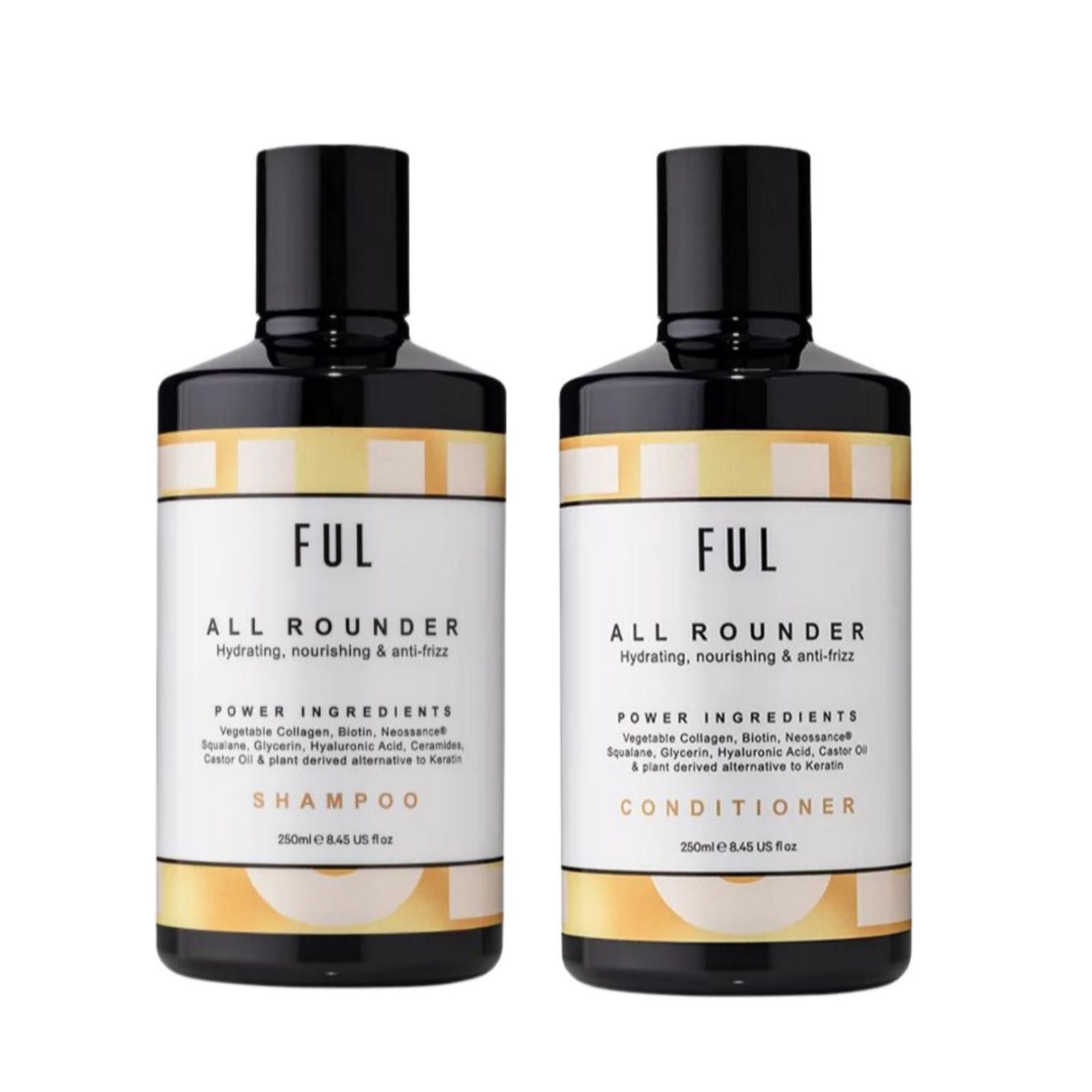 FUL All-Rounder Shampoo 250ml - Sulphate-Free Cleanser for Dry, Damaged & Frizzy Hair