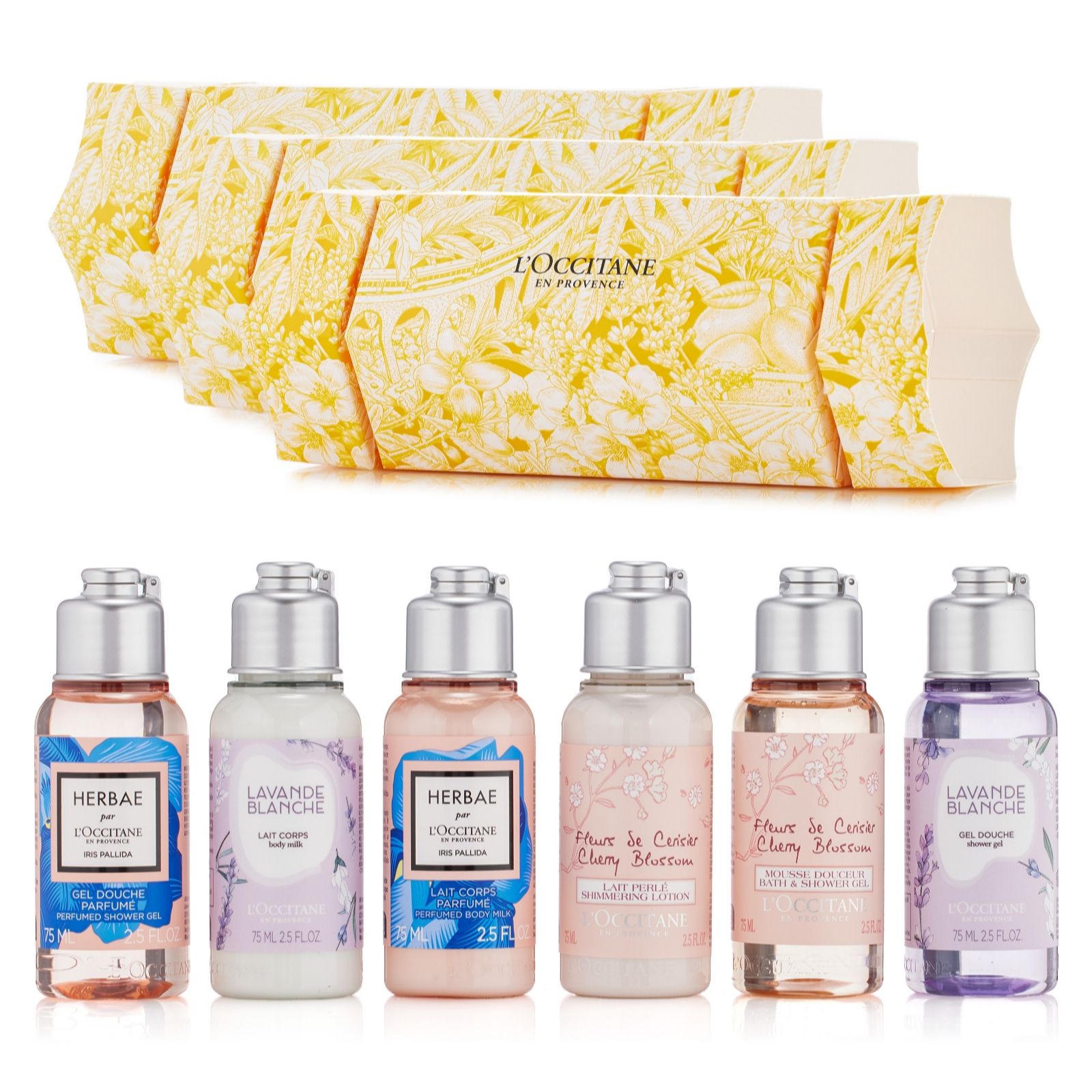 L'Occitane 6 Piece Floral Travel and Moisture Cracker Trio