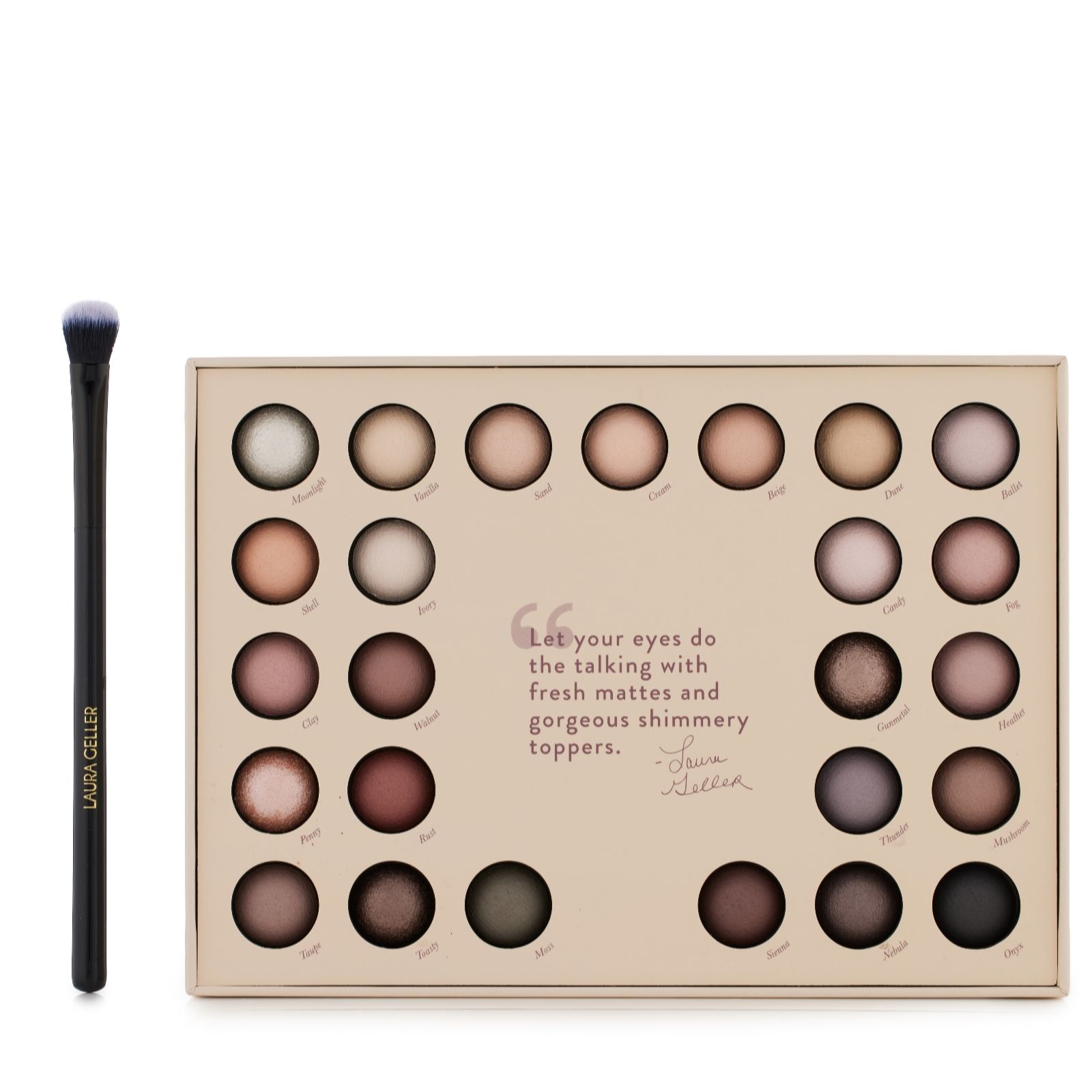 Laura Geller Cream Vanity Favorites Neutrals Baked 25 Well Eyeshadows Pal...