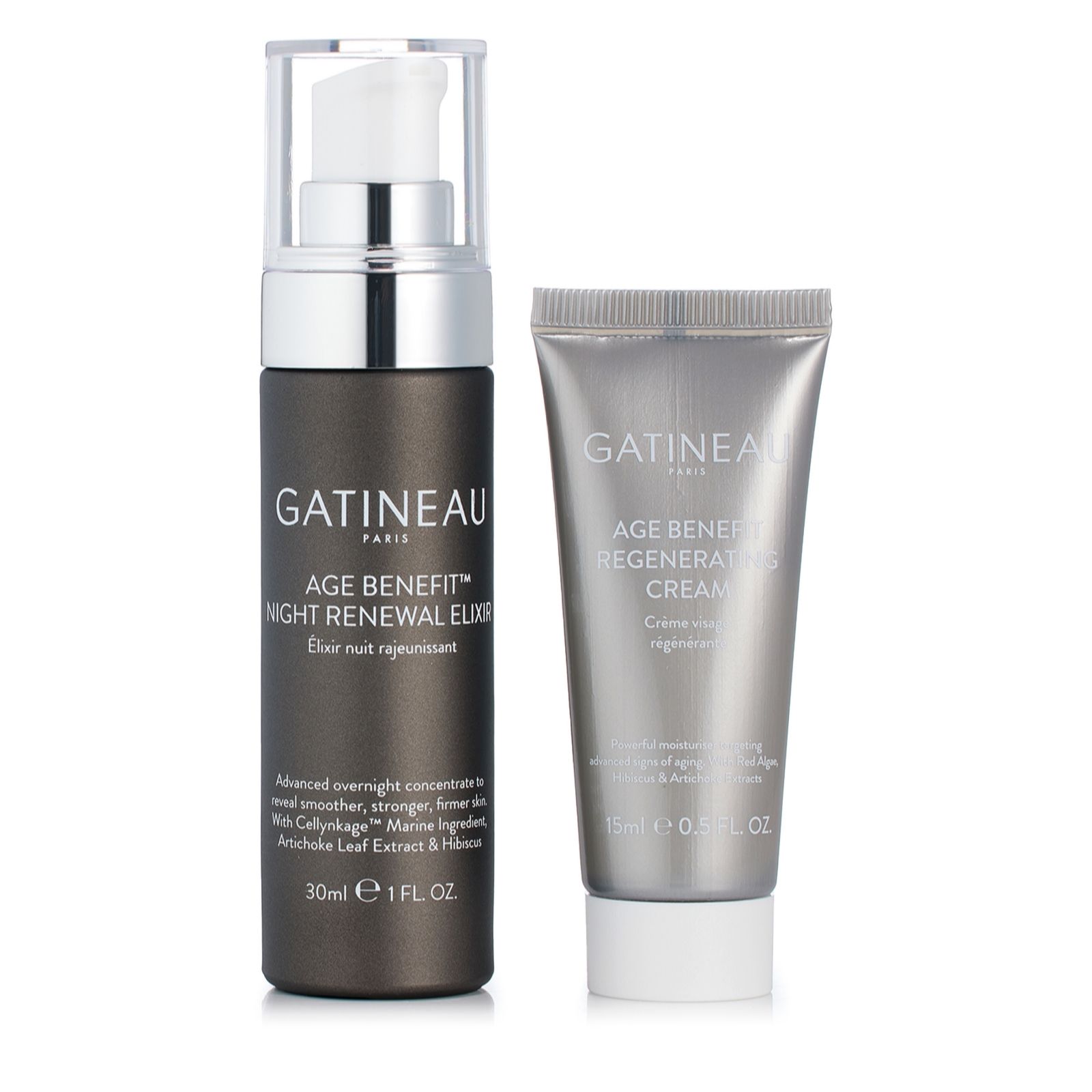 Gatineau Age Benefit Night Elixir and Cream Collection