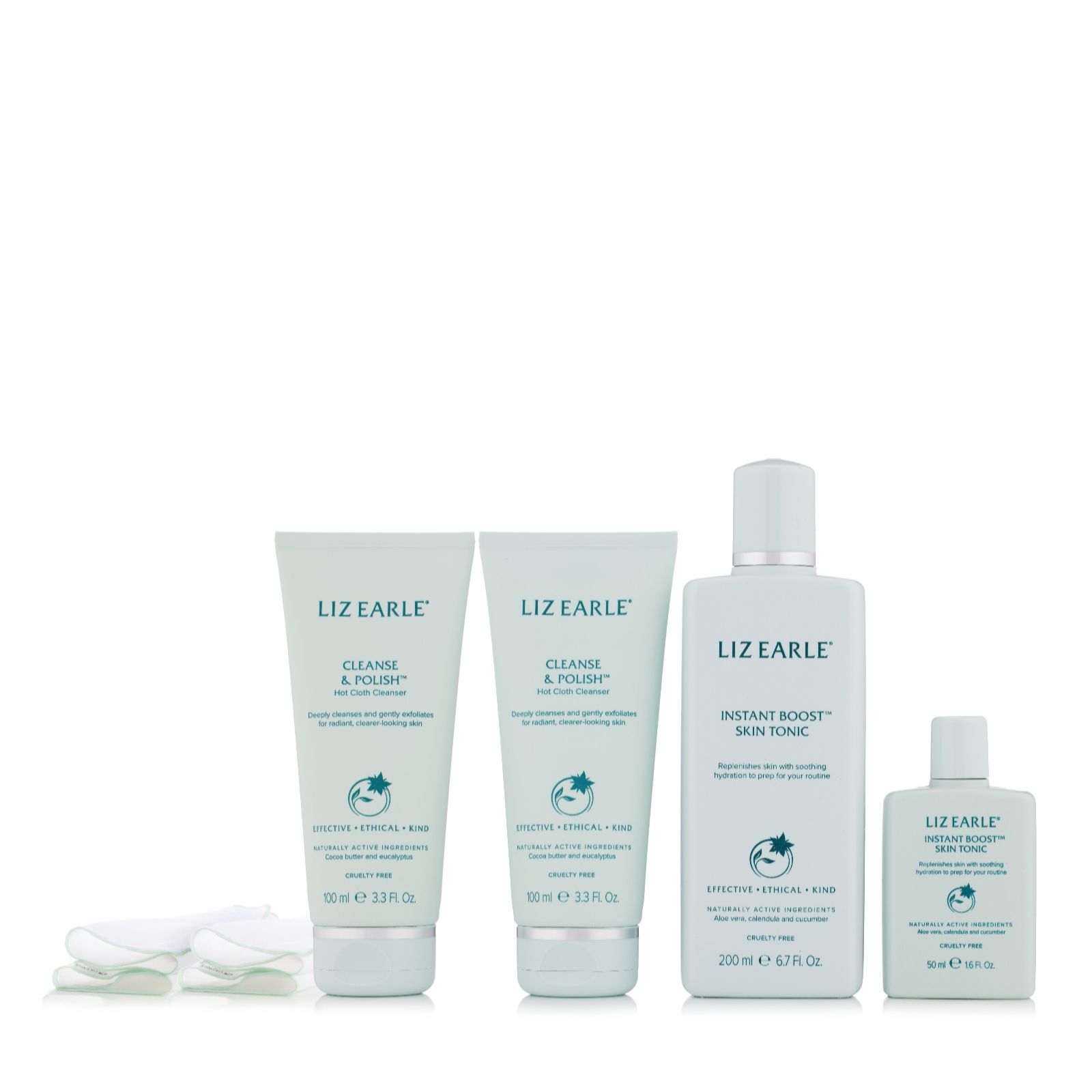 Liz Earle Cleanse & Polish & Instant Boost Skin Tonic 4 Piece Colle...