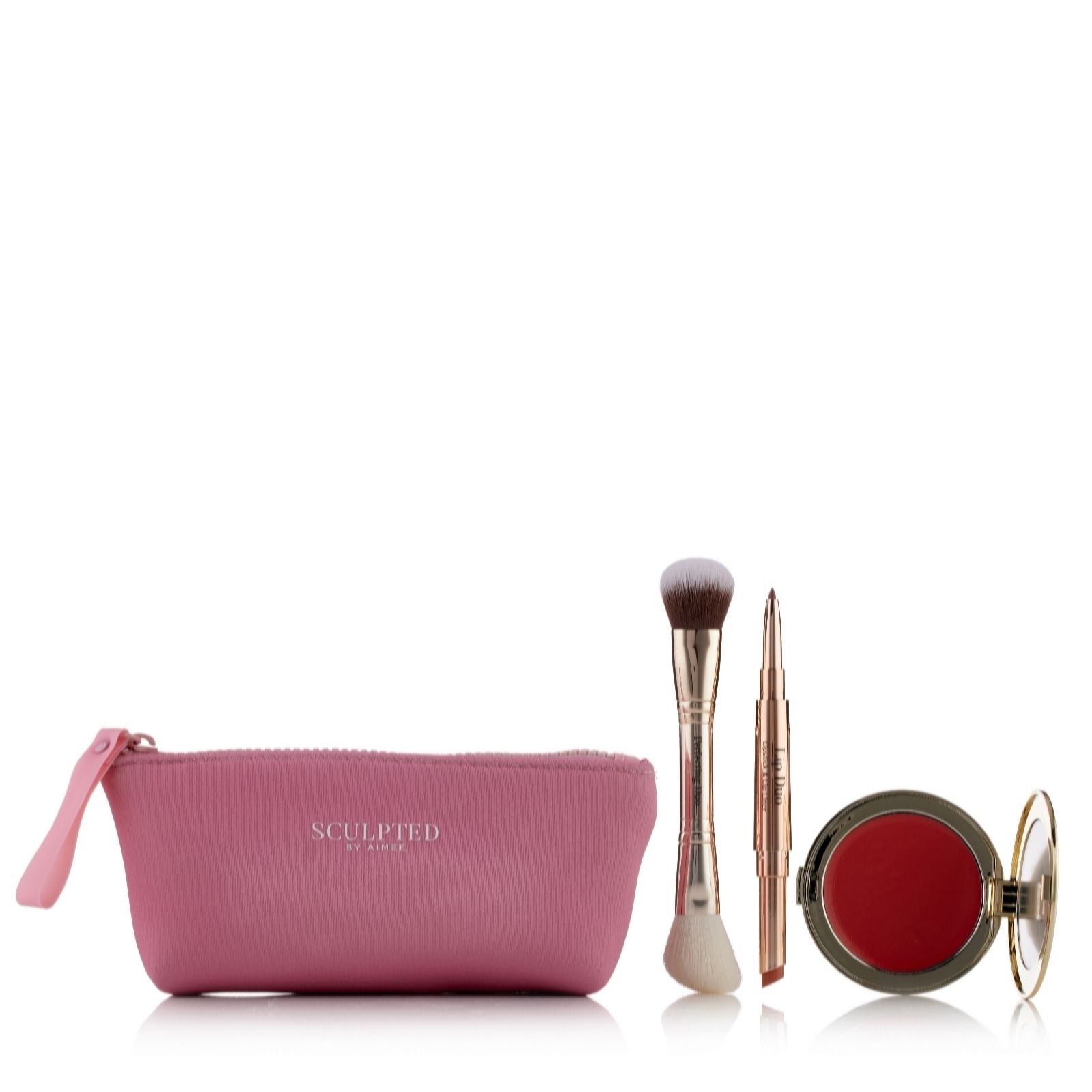 Sculpted By Aimee Lip and Cheek Kit with Bag