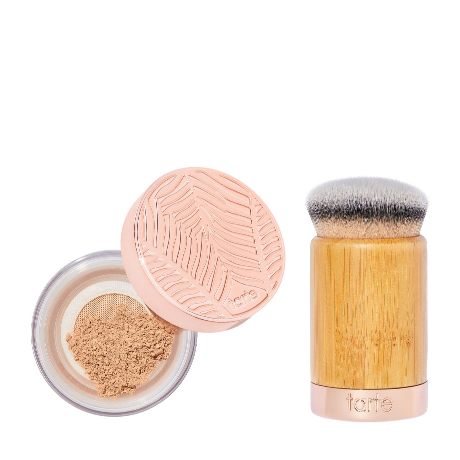 Tarte 1 8 N Fair Light Neutral Amazonian Clay Gem Powder Foundation & Brush