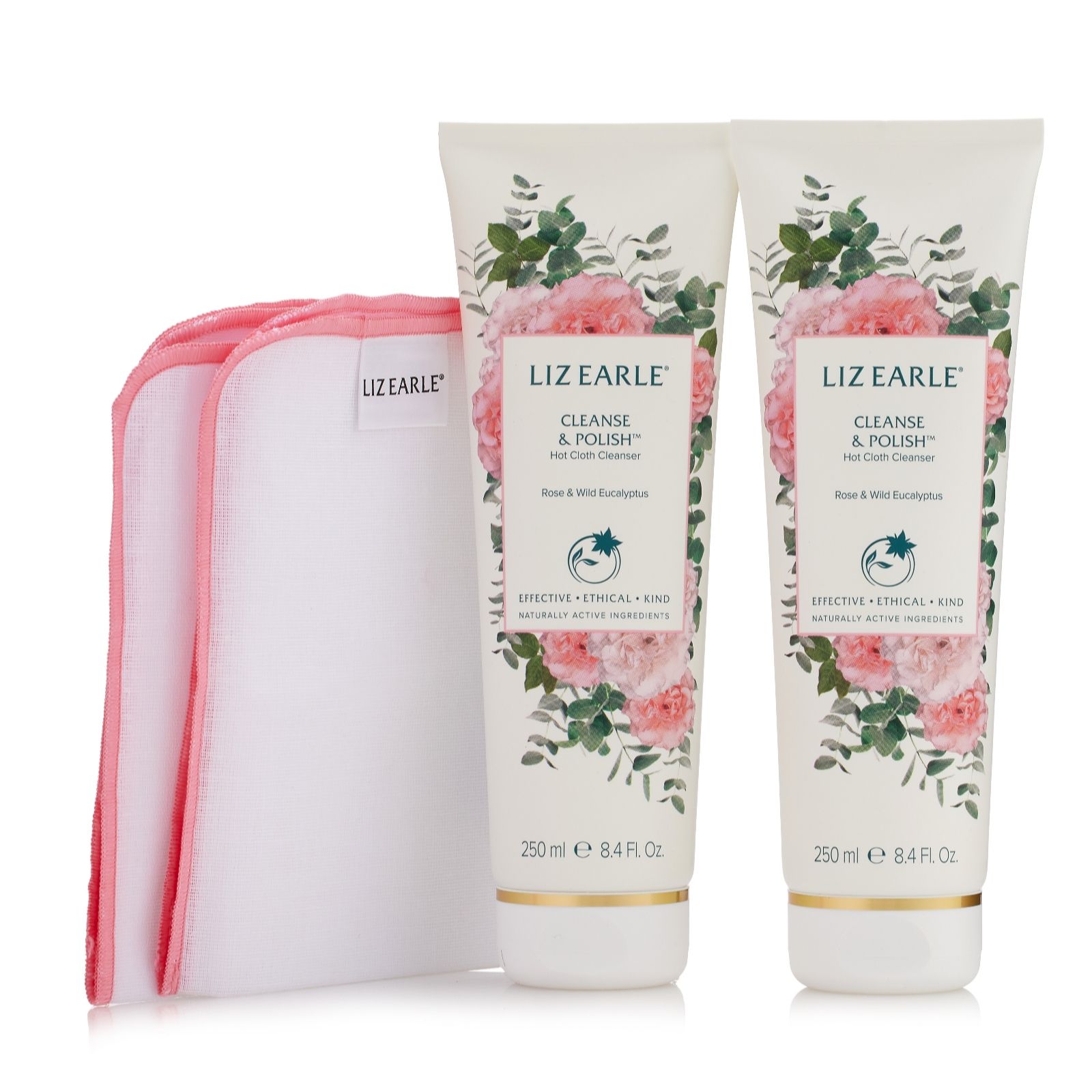 Liz Earle Rose & Eucalyptus Cleanse & Polish 250ml Duo