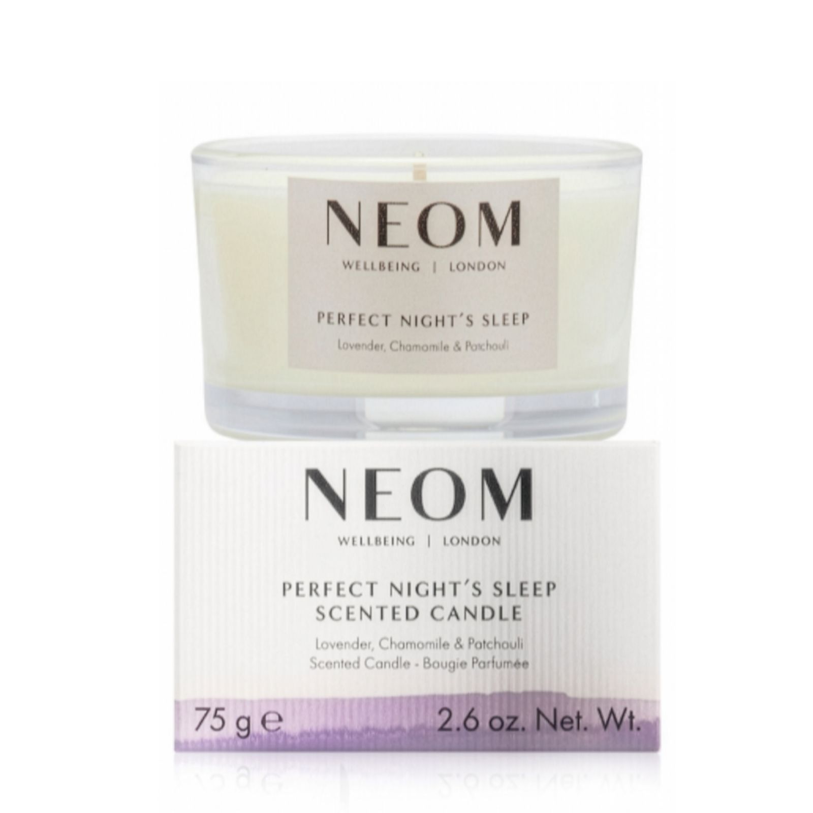 NEOM- Perfect Night's Sleep Scented Candle, Travel Size | Lavender, Chamomile & Patchouli| Essential Oil Aromatherapy Candle | Scent to Sleep - Image 7