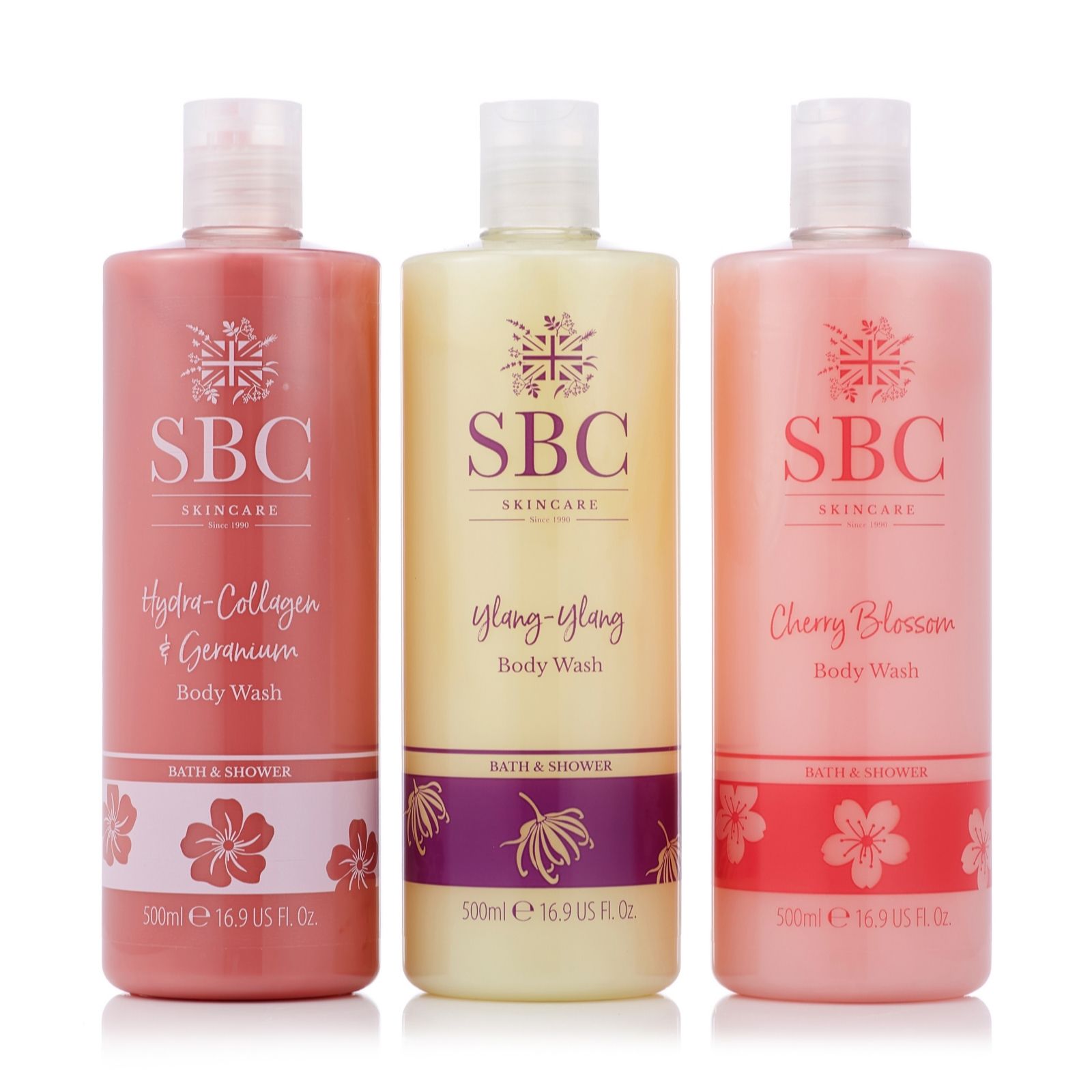 SBC Luxury Florals Body Wash Trio