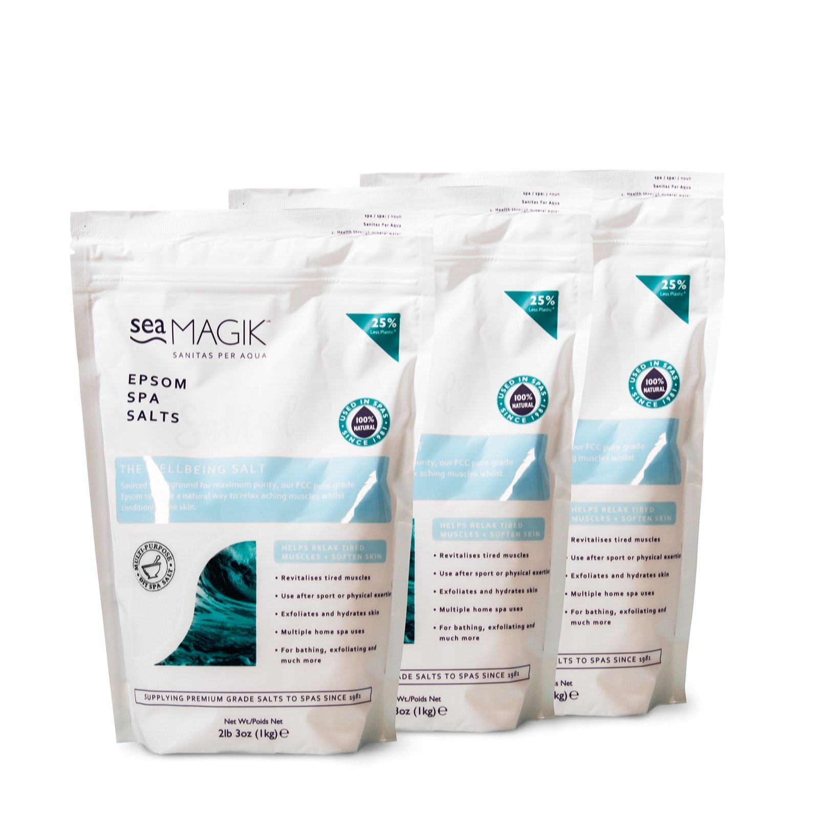 Sea Magik Spa Self Care Salt Bathing 1kg Trio