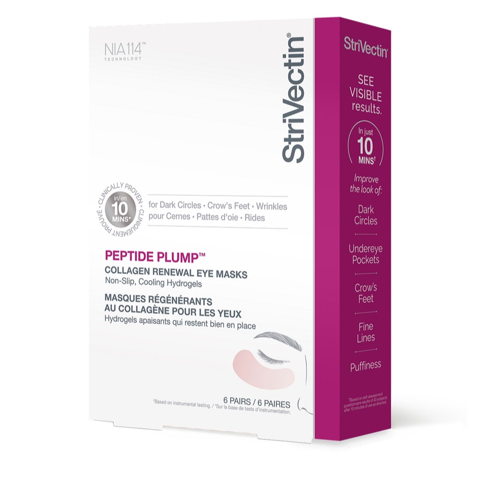 Strivectin Peptide Plump Collagen Renewal Eye Masks Pack Of 6