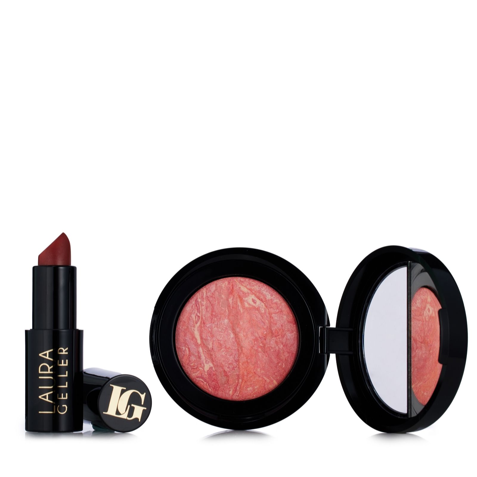 Laura Geller Blush-N-Brighten & Italian Marble Lipstick Duo