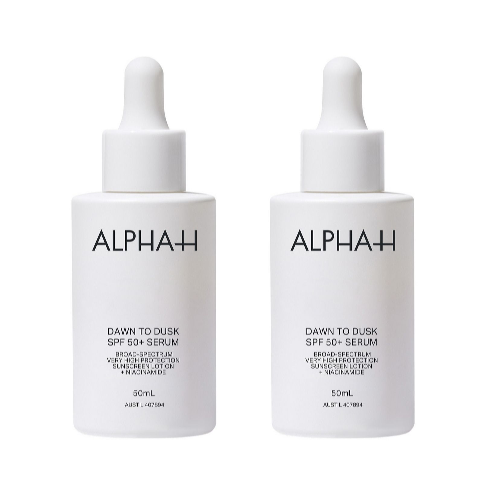 Alpha-H Dawn To Dusk SPF 50+ Serum 50ml Duo