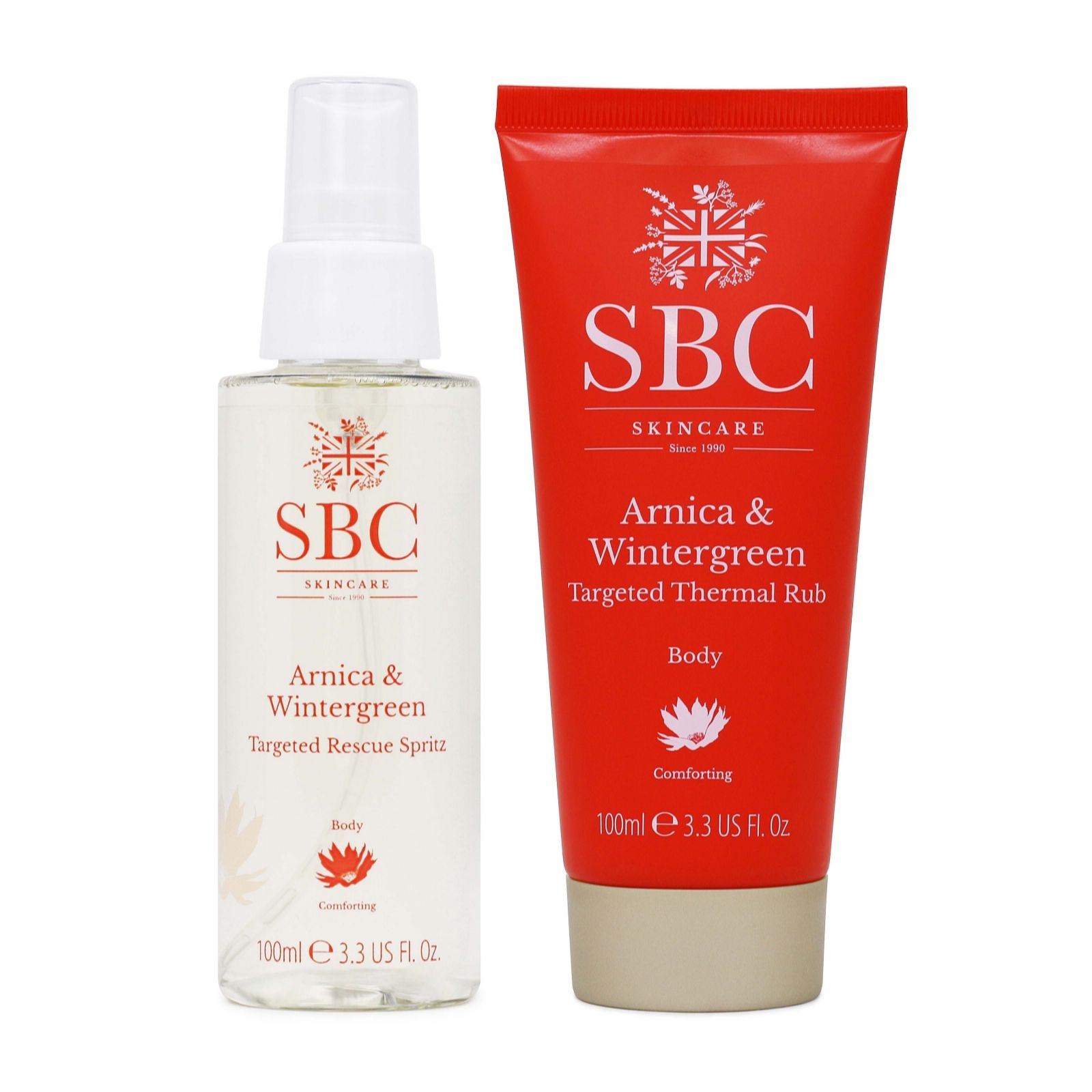 SBC Arnica & Wintergreen Rescue Spritz & Targeted Thermal Rub Duo