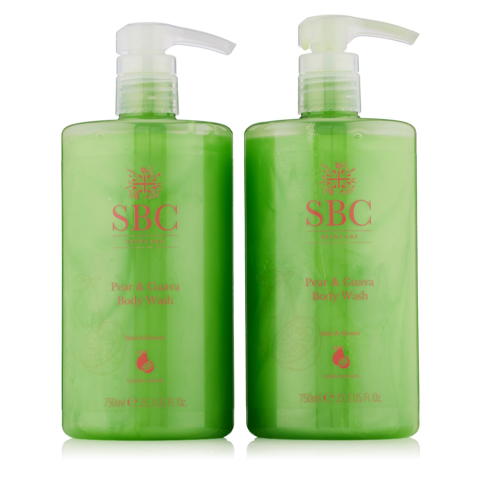 Sbc Supersize Pear & Guava Body Wash Duo 750Ml
