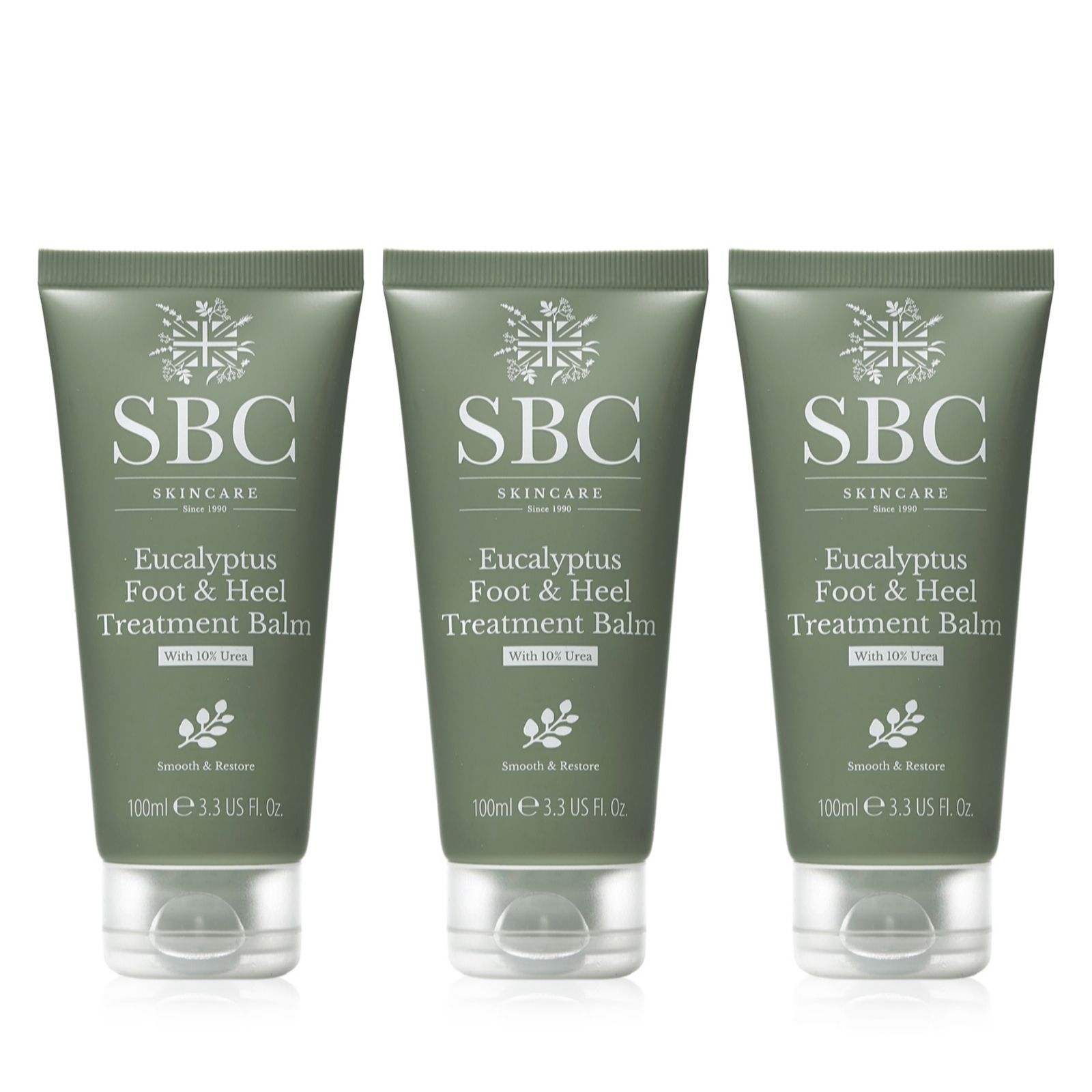Sbc Eucalyptus Foot & Heel Treatment Balm Trio 100Ml