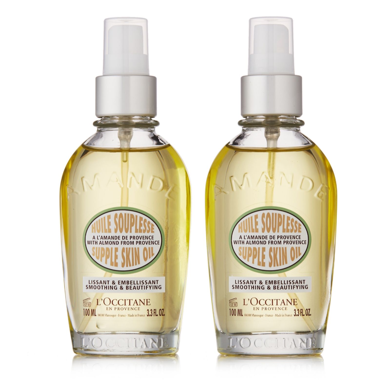 L'Occitane Almond Supple Skin Oil 100ml Duo