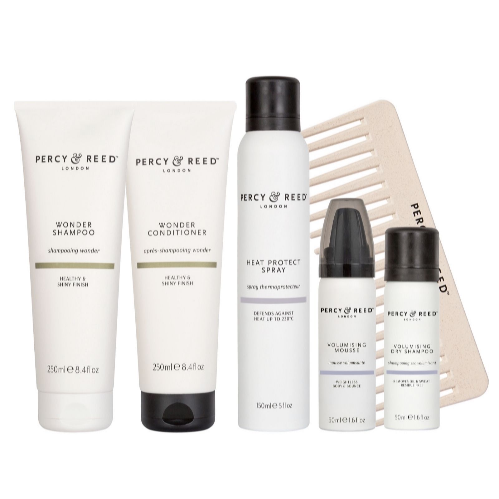 Percy & Reed Wonder-Ful Essentials 5 Piece Collection with Comb