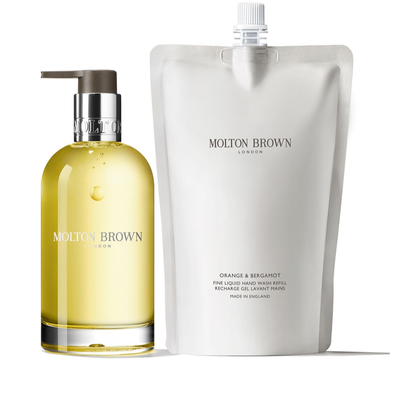 Molton Brown Brown Molton Glass Bottle 200Ml And Hand Wash Refill Collection