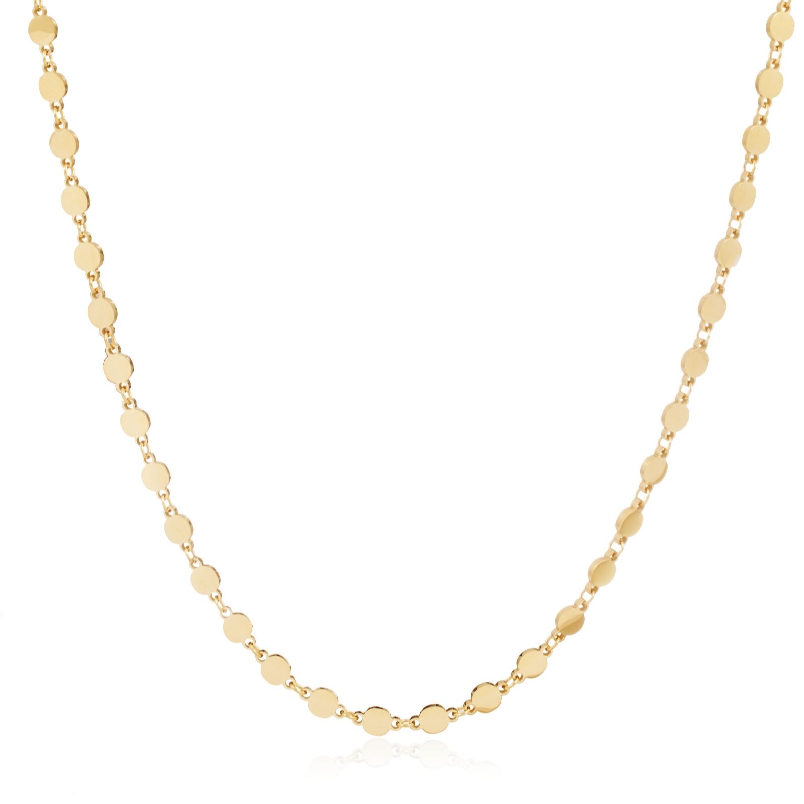 Steel by Diamonique Circle 45cm Necklace Stainless Steel