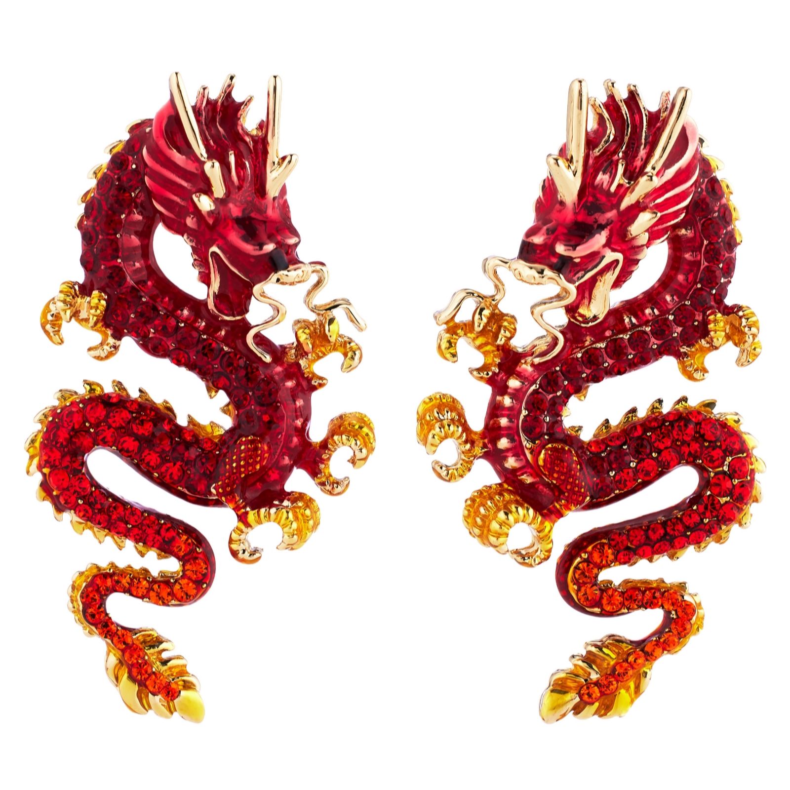 Butler & Wilson Jewellery Blue Butler & Wilson Fierce Dragon Earrings