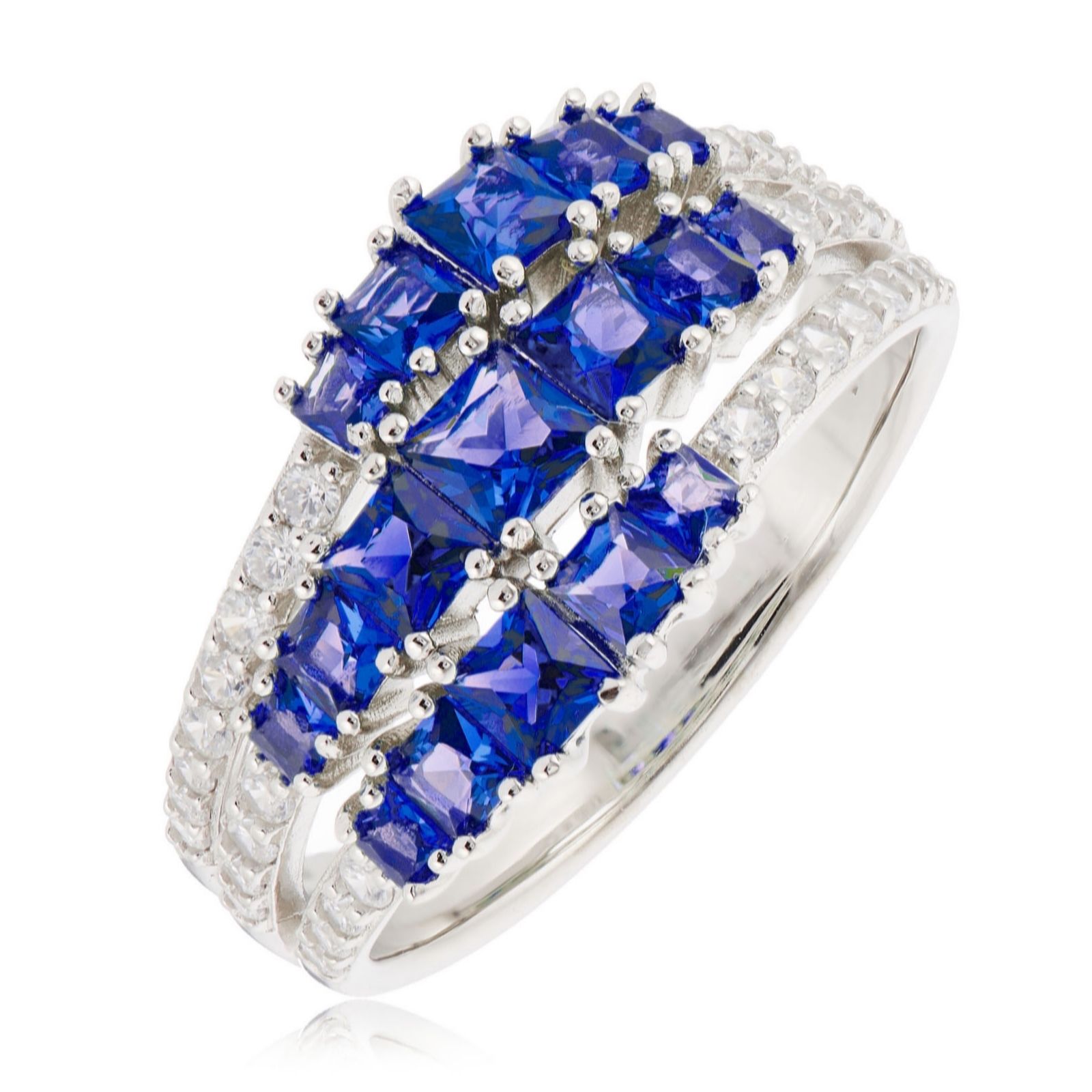 Diamonique 0.5ct tw Statement Wrap Ring Sterling Silver